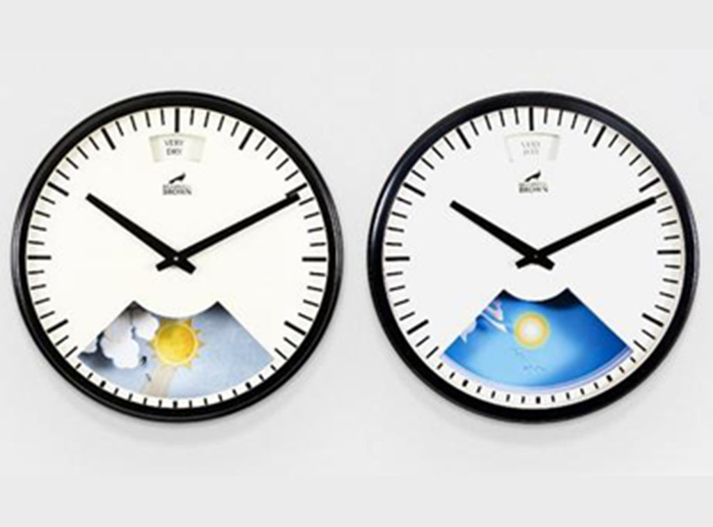 Comparing the artwork designs of the Bramwell Brown Weather Clock and the Limited Edition '1920s-style' Weather Clock