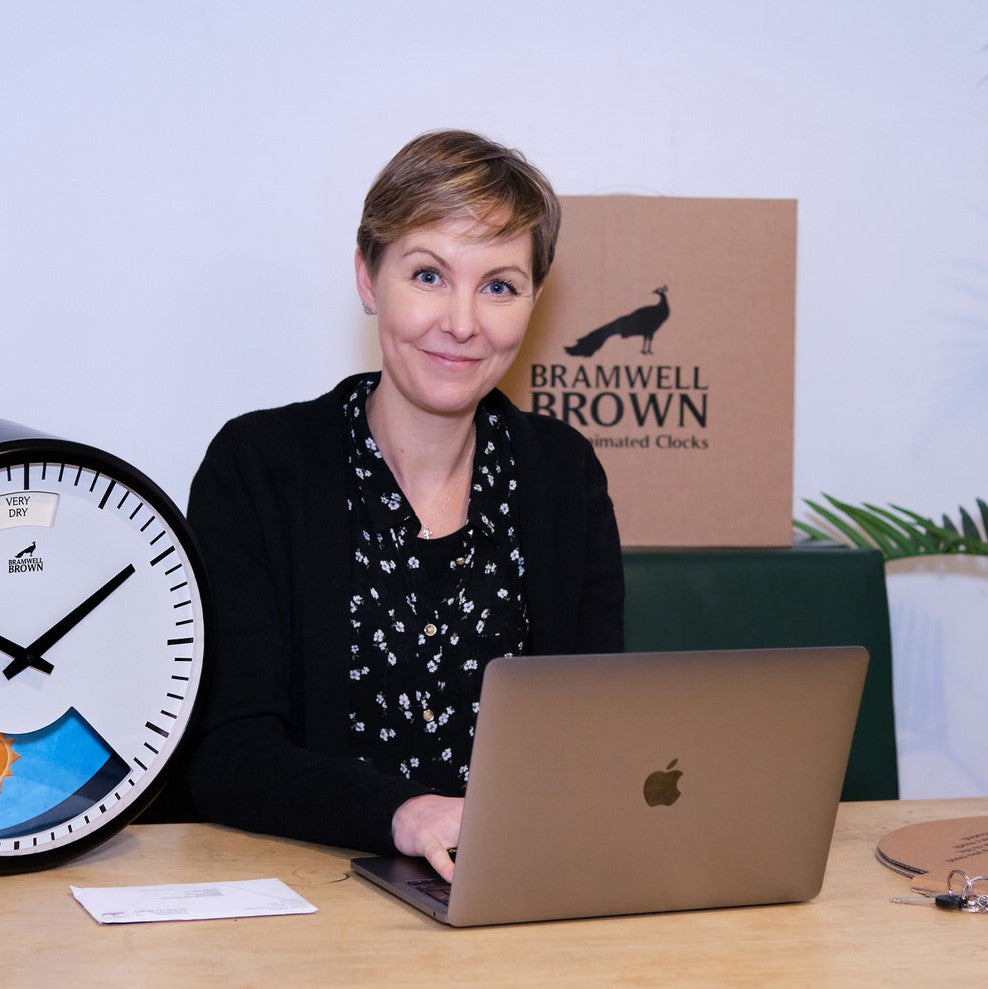 Clock Demonstration with a Team Member - Bramwell Brown Art Clocks