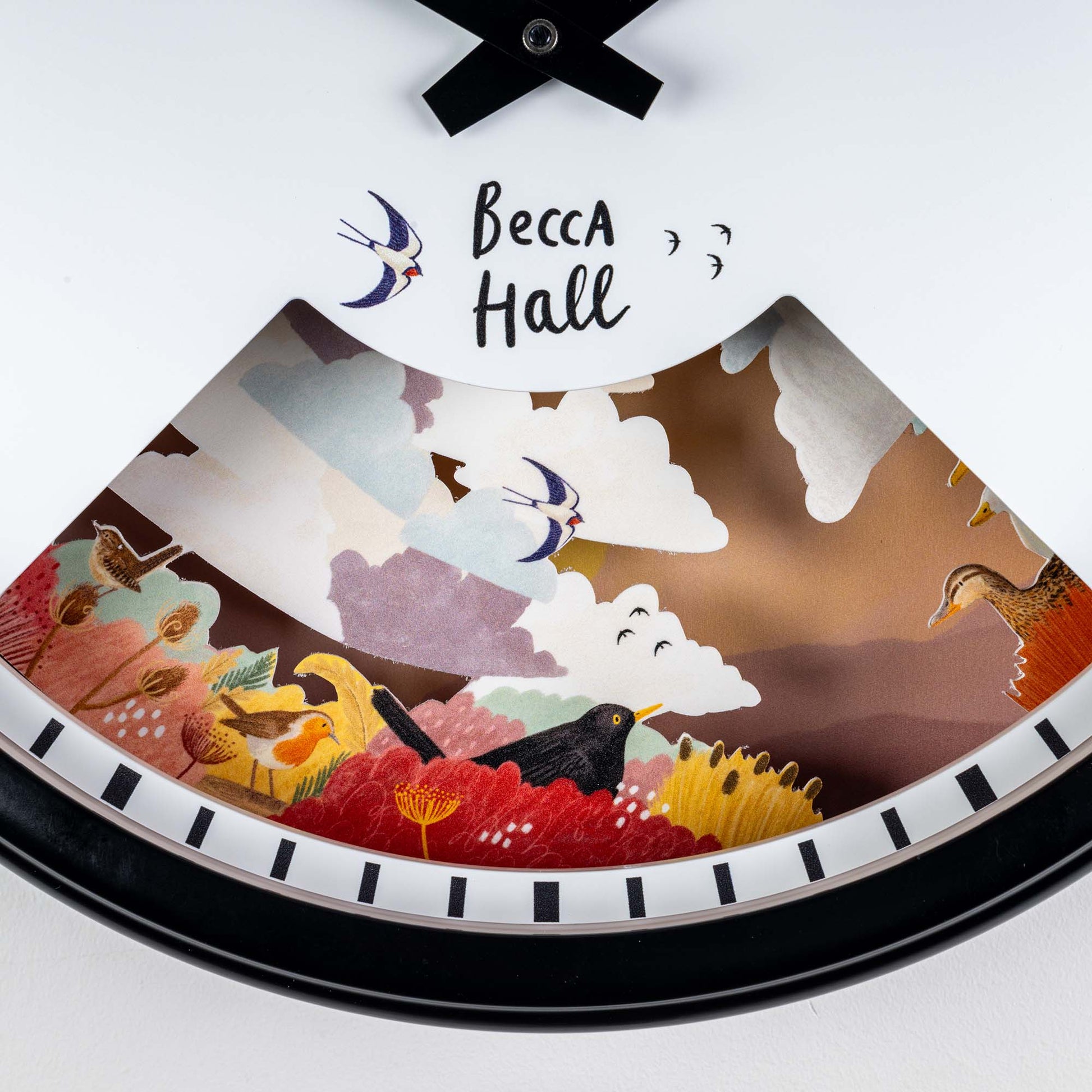 Forecast in Flight Weather Clock by Becca Hall ||| Midnight Black
