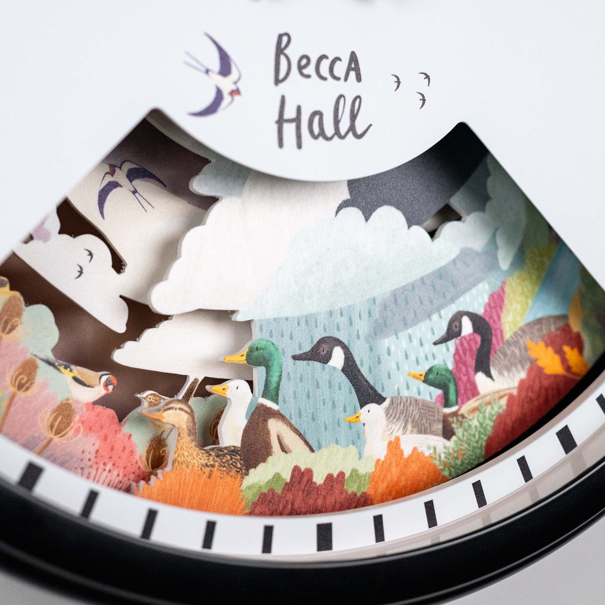 Forecast in Flight Weather Clock by Becca Hall ||| Midnight Black