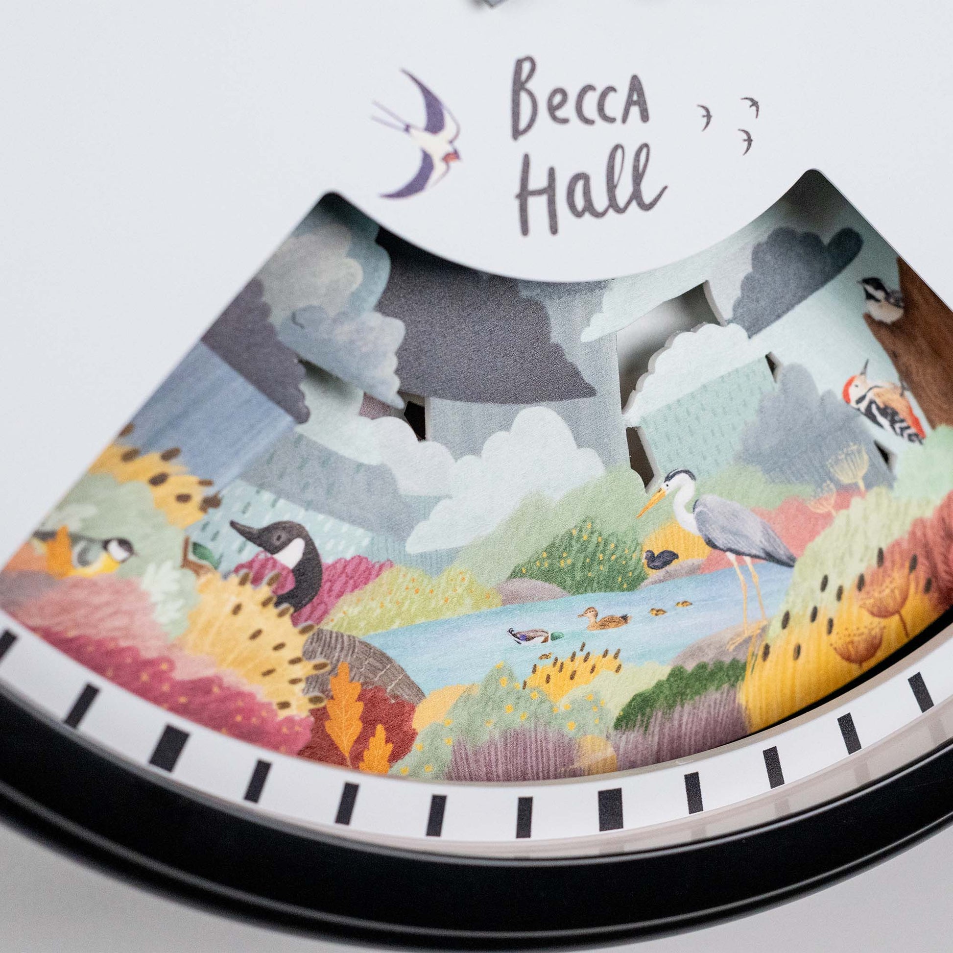 Forecast in Flight Weather Clock by Becca Hall ||| Midnight Black