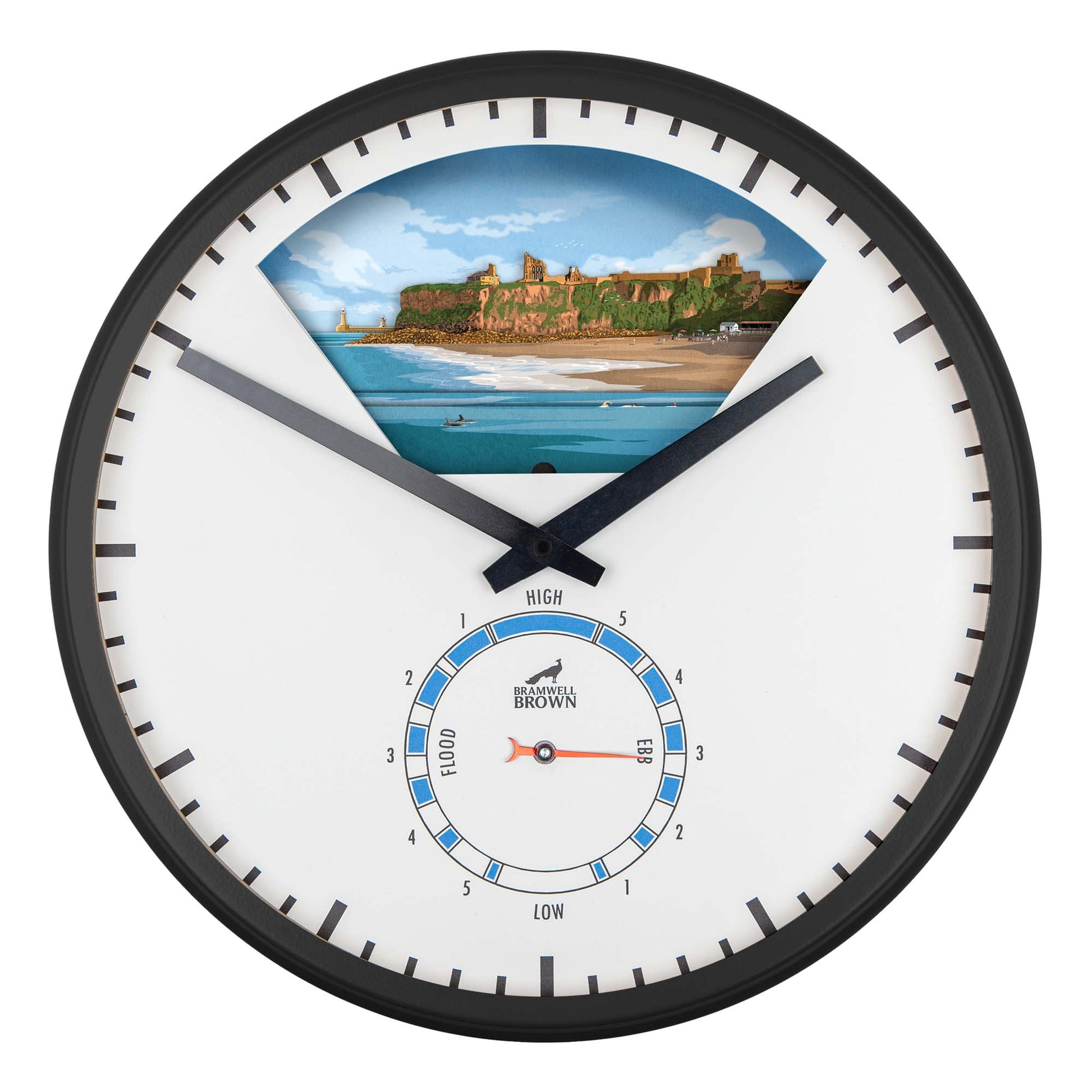 Tynemouth - Limited Edition Tide Clock - Bramwell Brown Art Clocks