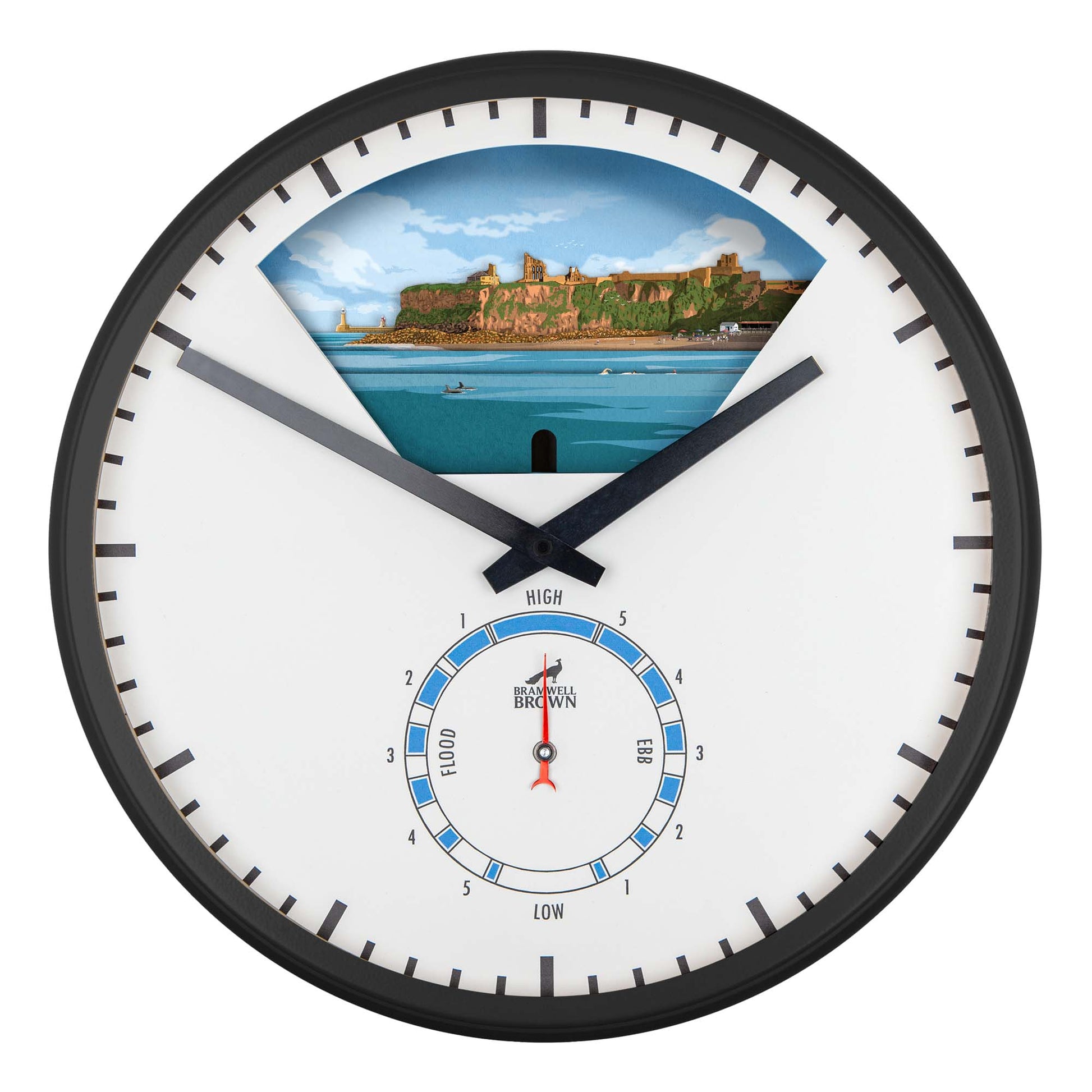 Tynemouth - Limited Edition Tide Clock - Bramwell Brown Art Clocks