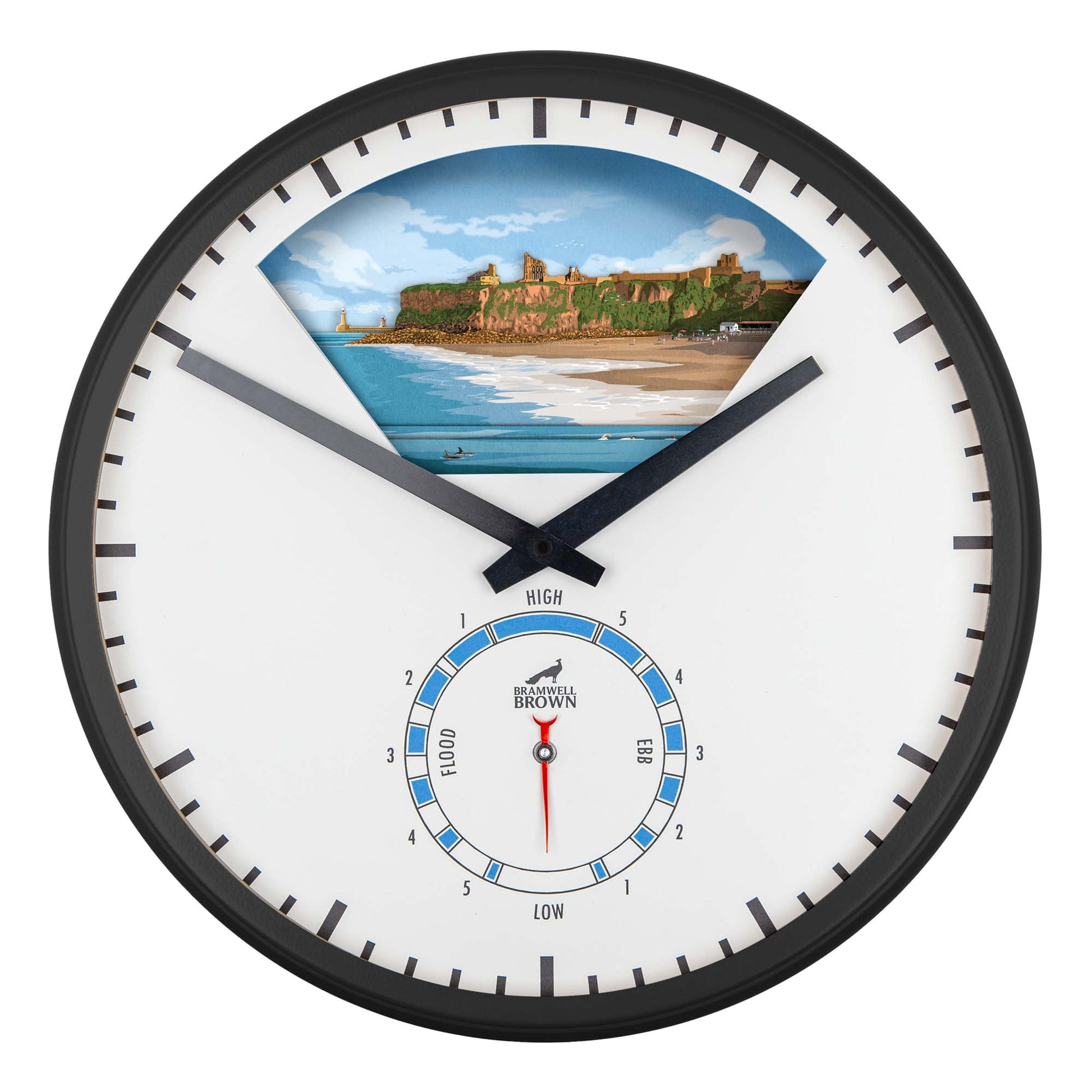Tynemouth - Limited Edition Tide Clock - Bramwell Brown Art Clocks