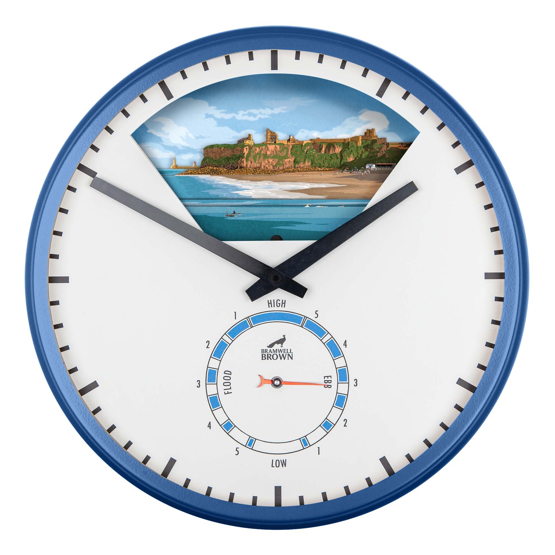 Tynemouth - Limited Edition Tide Clock - Bramwell Brown Art Clocks