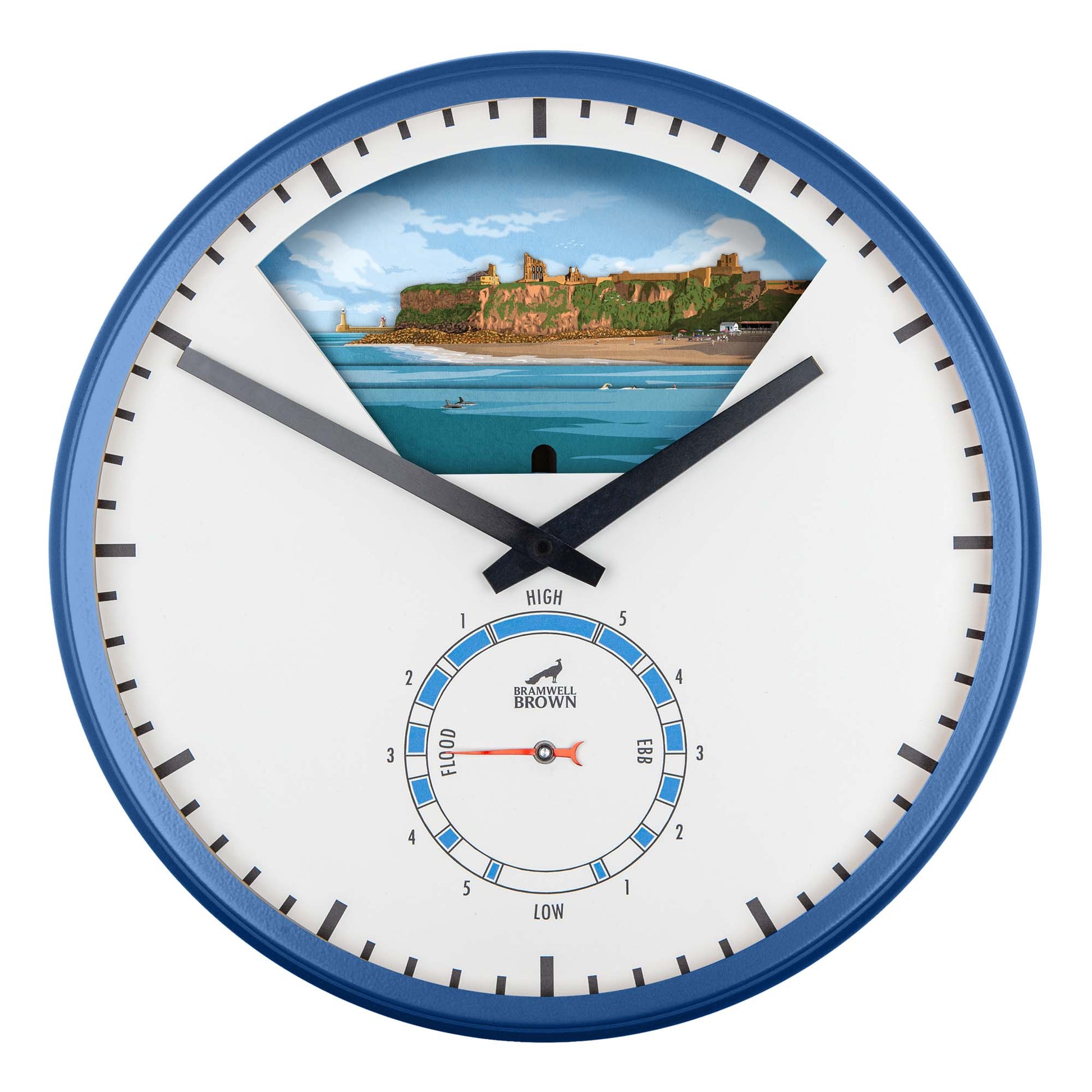 Tynemouth - Limited Edition Tide Clock - Bramwell Brown Art Clocks