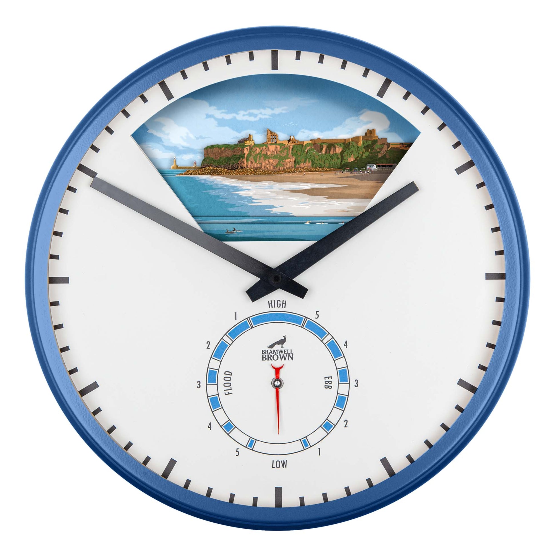 Tynemouth - Limited Edition Tide Clock - Bramwell Brown Art Clocks