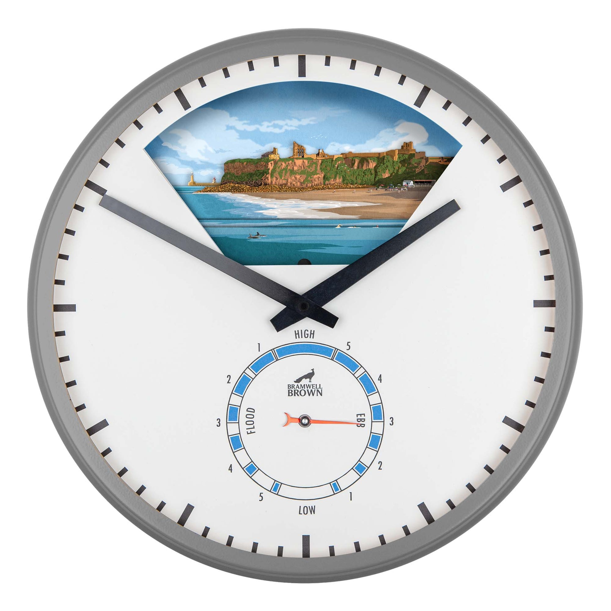 Tynemouth - Limited Edition Tide Clock - Bramwell Brown Art Clocks