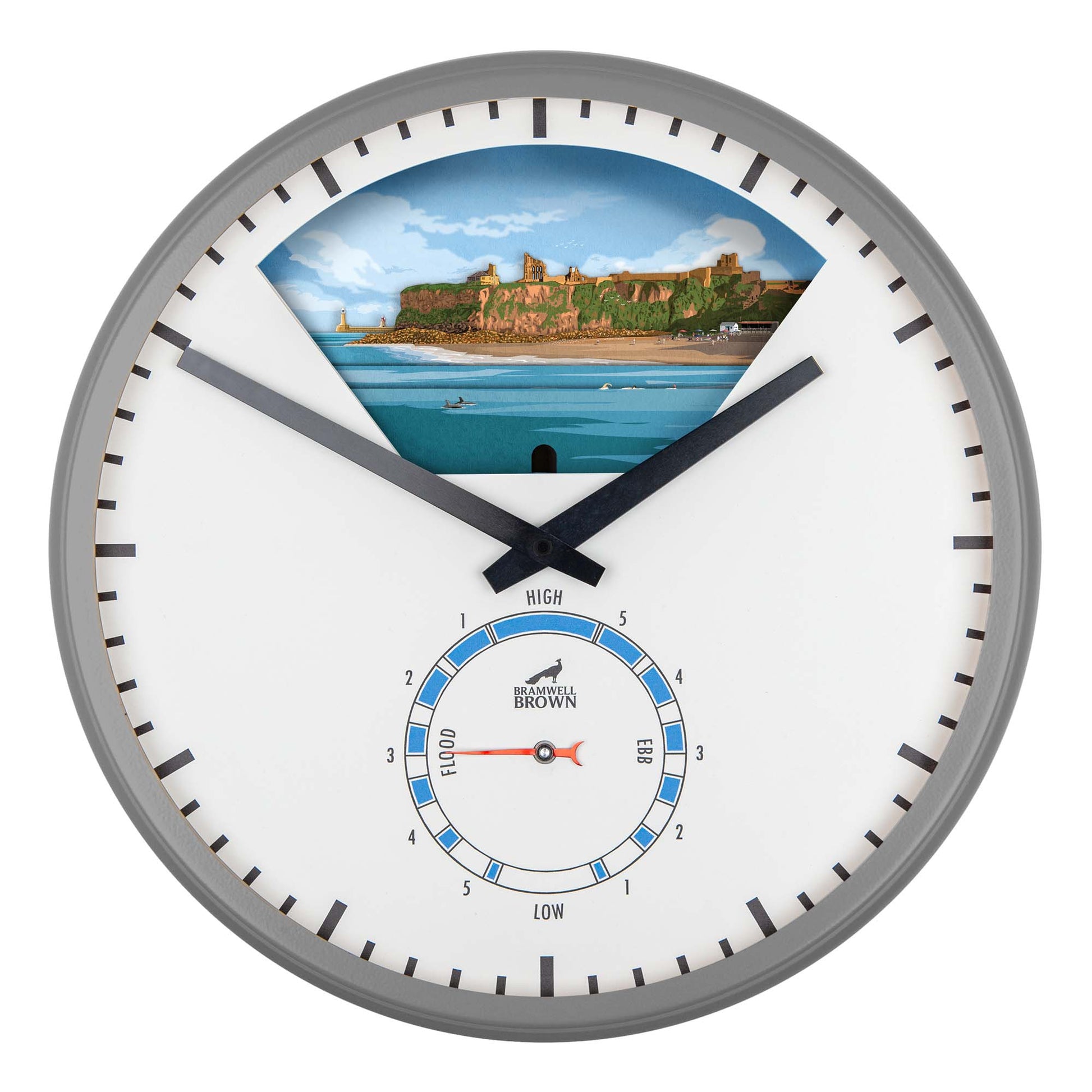 Tynemouth - Limited Edition Tide Clock - Bramwell Brown Art Clocks