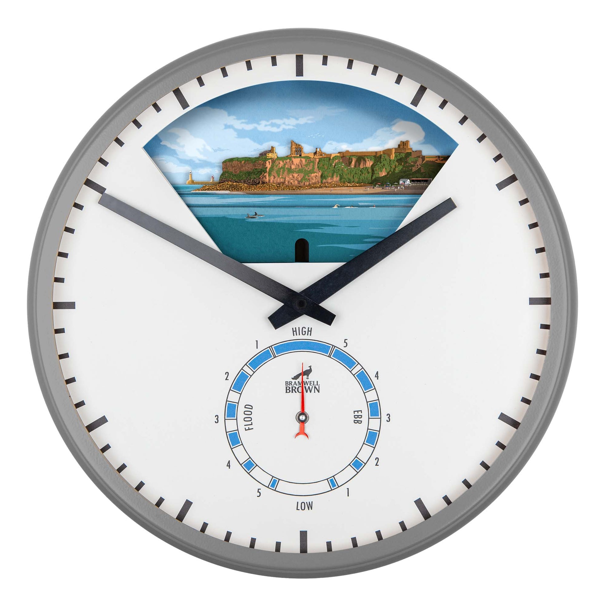 Tynemouth - Limited Edition Tide Clock - Bramwell Brown Art Clocks