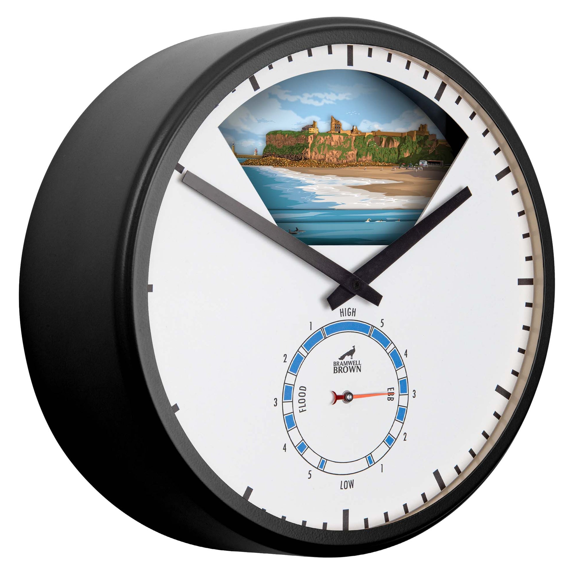 Tynemouth - Limited Edition Tide Clock - Bramwell Brown Art Clocks