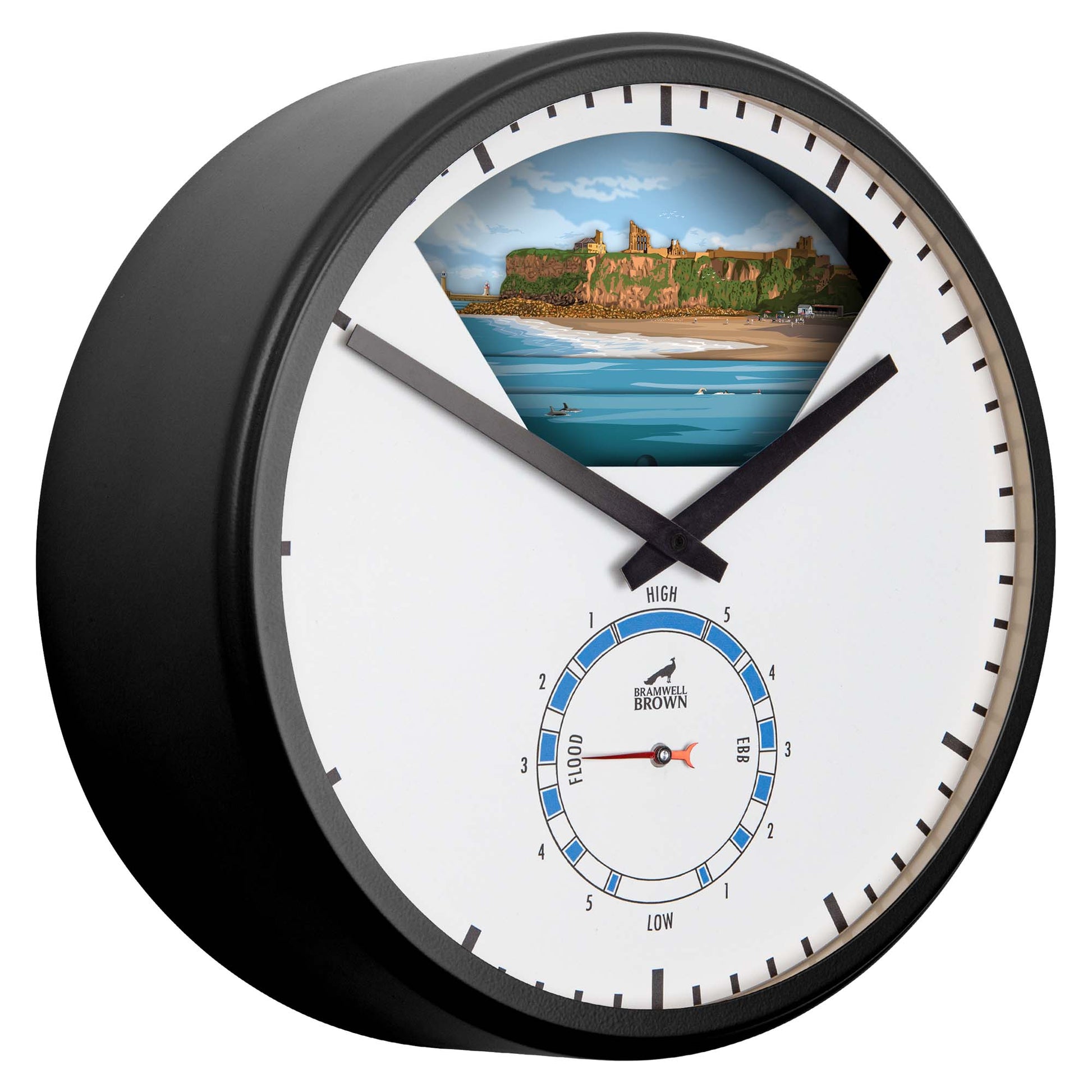 Tynemouth - Limited Edition Tide Clock - Bramwell Brown Art Clocks