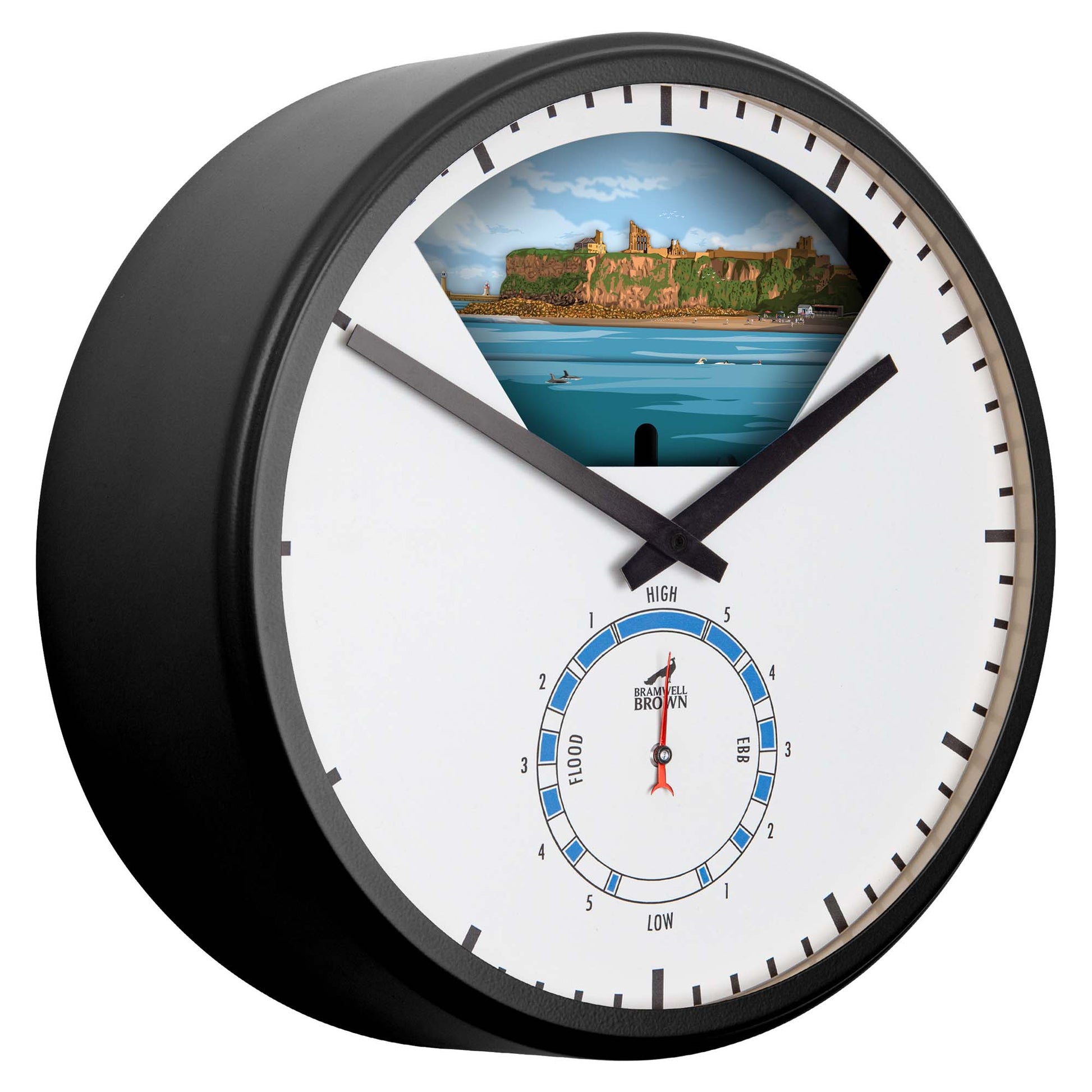 Tynemouth - Limited Edition Tide Clock - Bramwell Brown Art Clocks