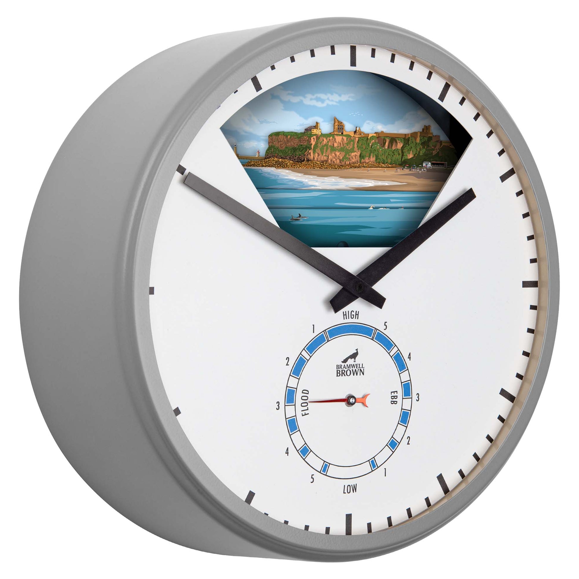 Tynemouth - Limited Edition Tide Clock - Bramwell Brown Art Clocks