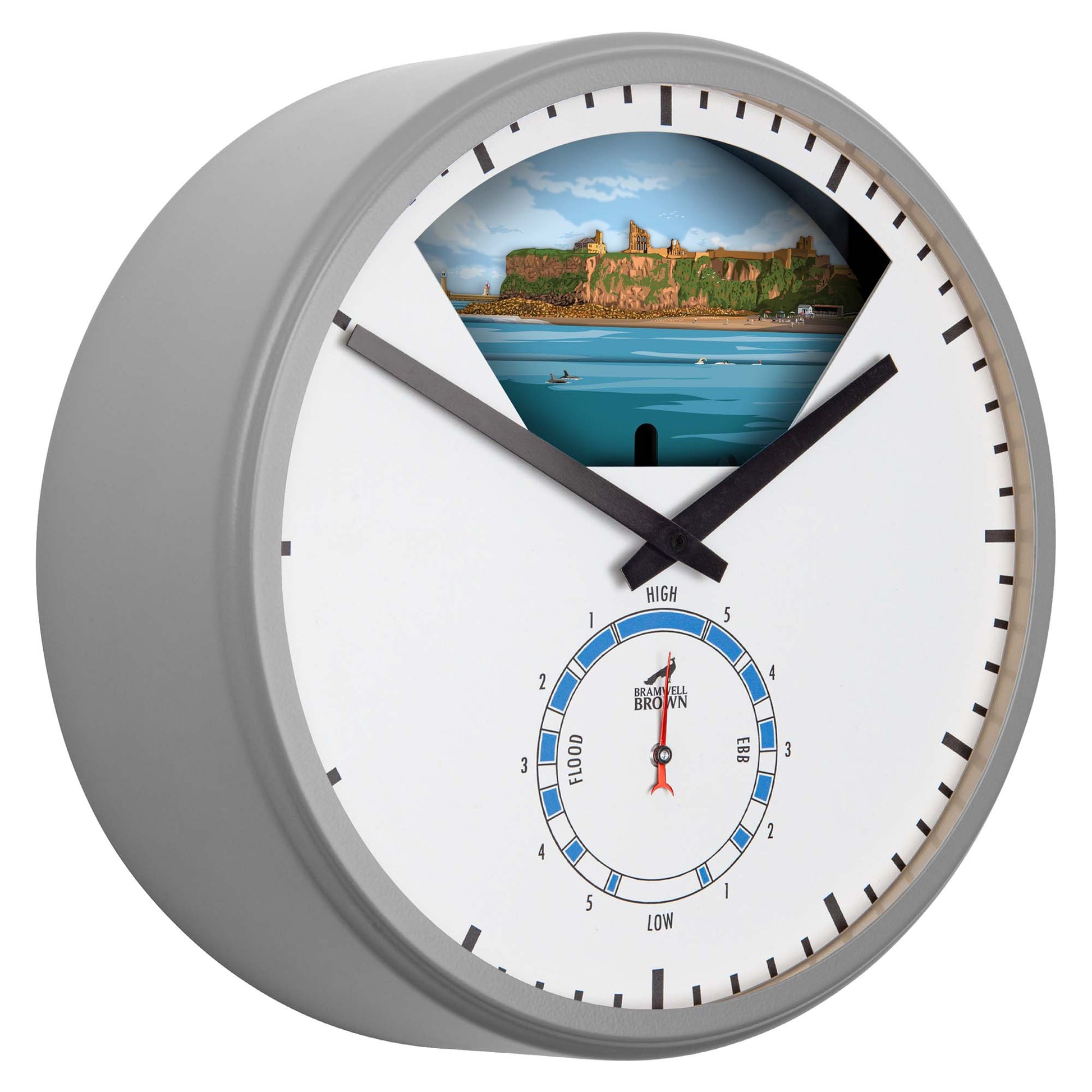 Tynemouth - Limited Edition Tide Clock - Bramwell Brown Art Clocks