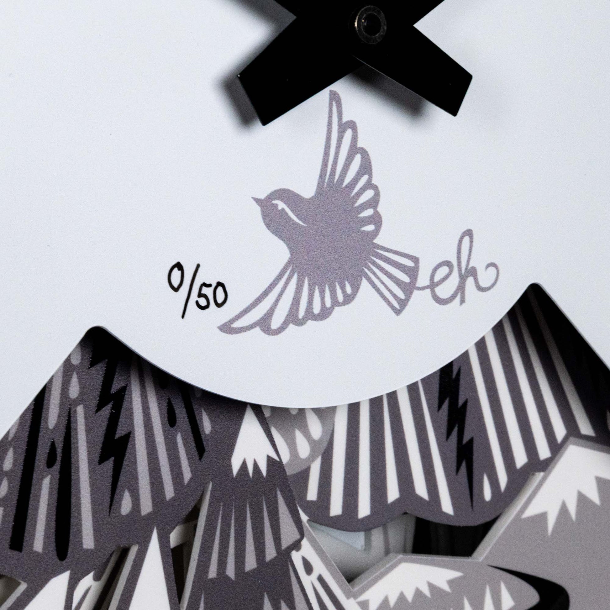 Papercut Forest Weather Clock by Emily Hogarth - Bramwell Brown Art Clocks
