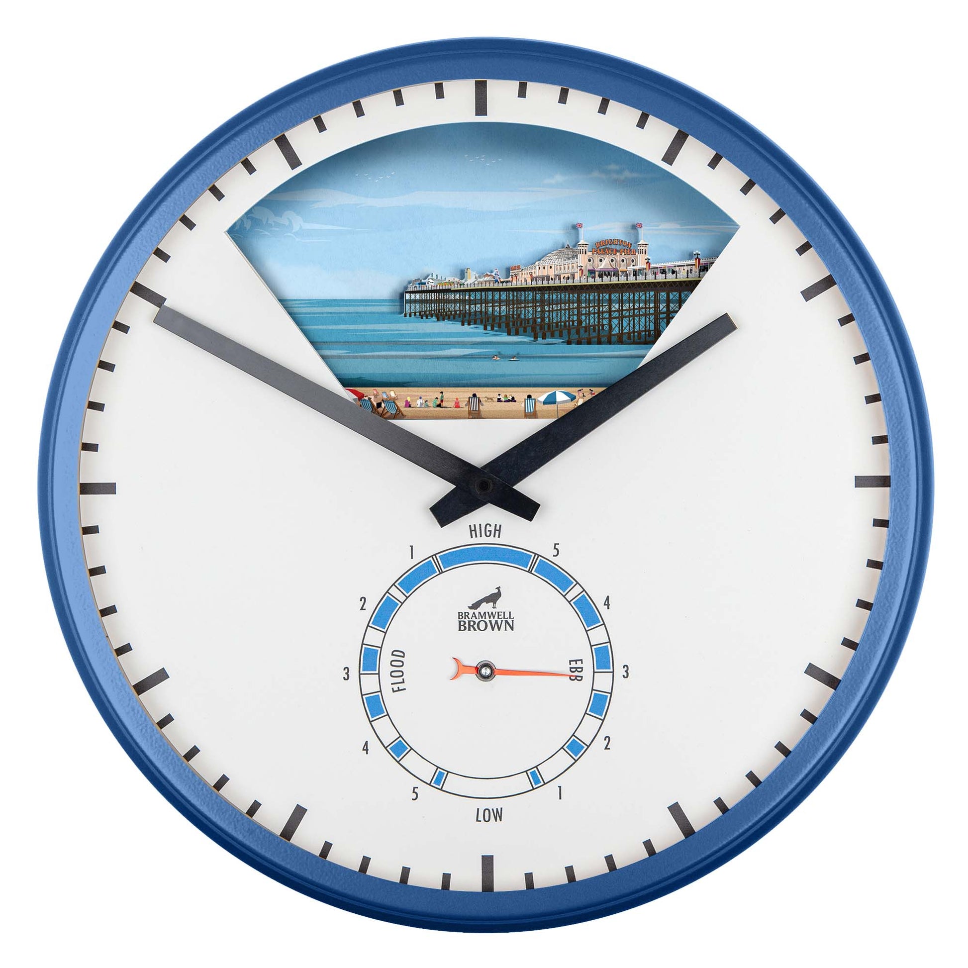 NEW DESIGN: Brighton, East Sussex - Limited Edition Tide Clock - Bramwell Brown Art Clocks