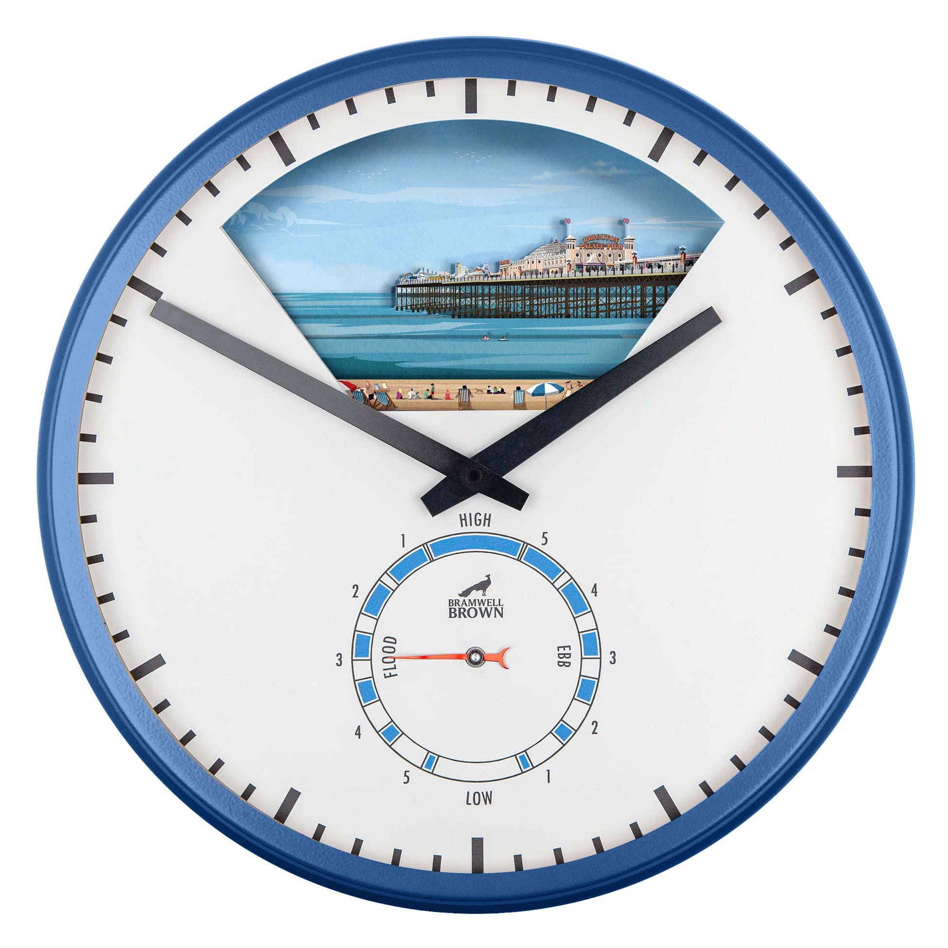 NEW DESIGN: Brighton, East Sussex - Limited Edition Tide Clock - Bramwell Brown Art Clocks