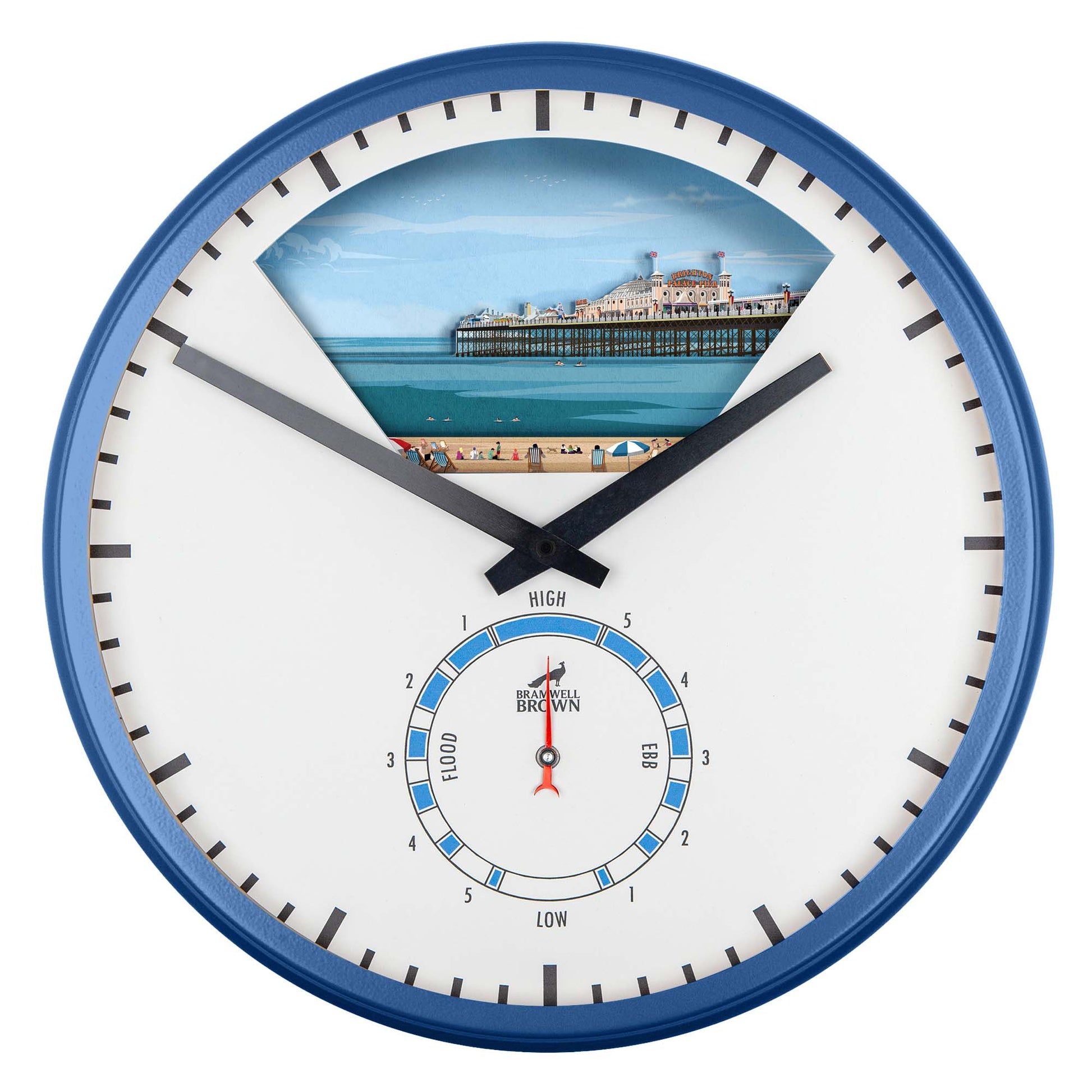 NEW DESIGN: Brighton, East Sussex - Limited Edition Tide Clock - Bramwell Brown Art Clocks