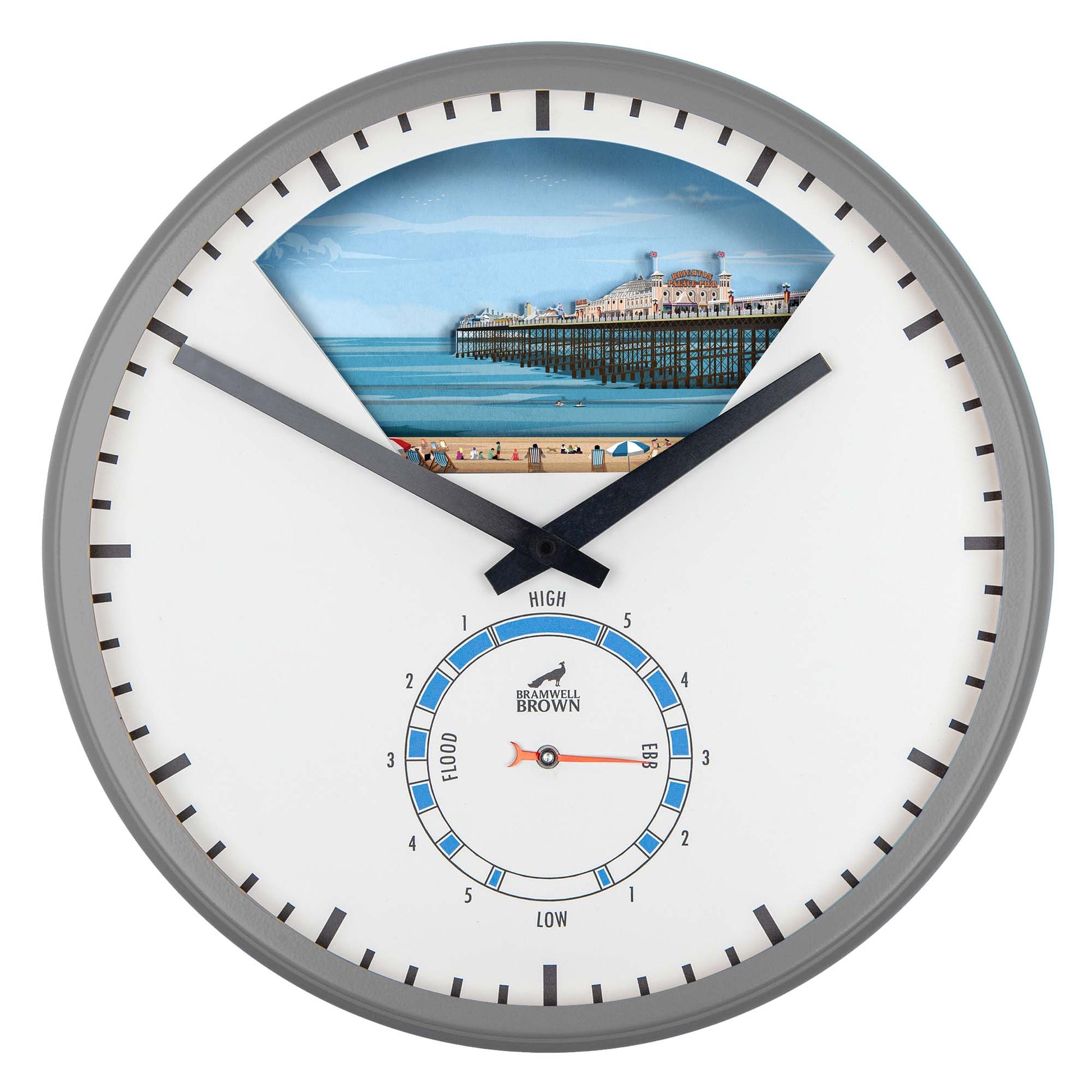 NEW DESIGN: Brighton, East Sussex - Limited Edition Tide Clock - Bramwell Brown Art Clocks