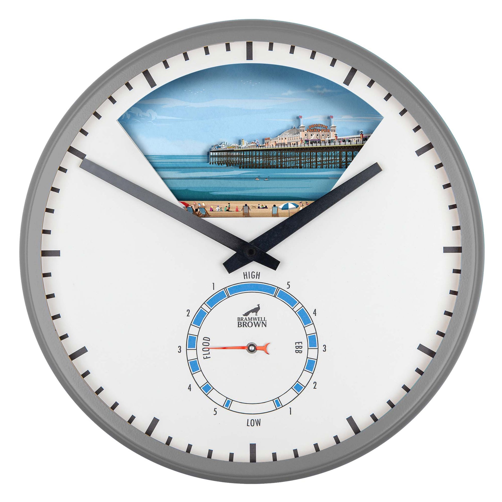 NEW DESIGN: Brighton, East Sussex - Limited Edition Tide Clock - Bramwell Brown Art Clocks