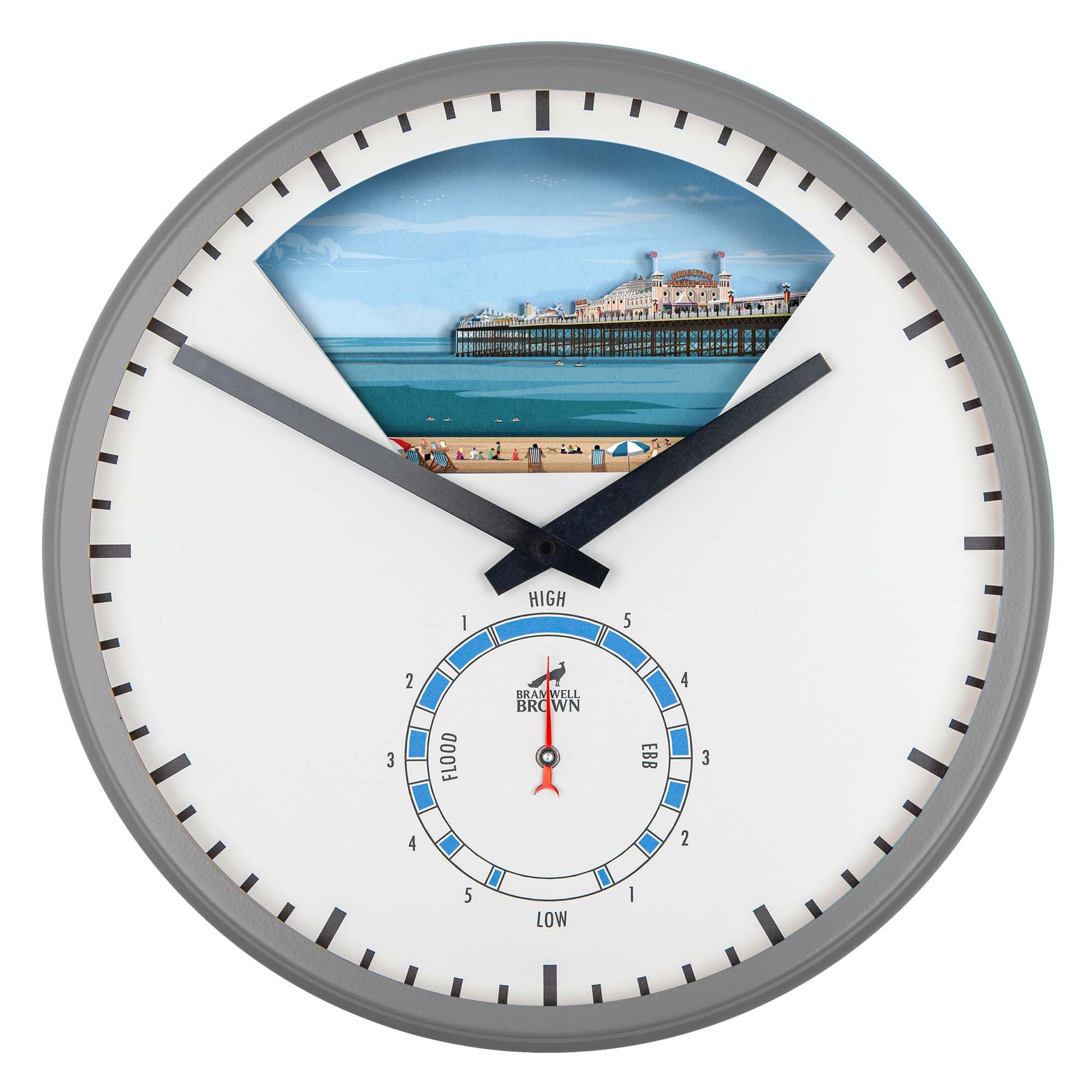 NEW DESIGN: Brighton, East Sussex - Limited Edition Tide Clock - Bramwell Brown Art Clocks