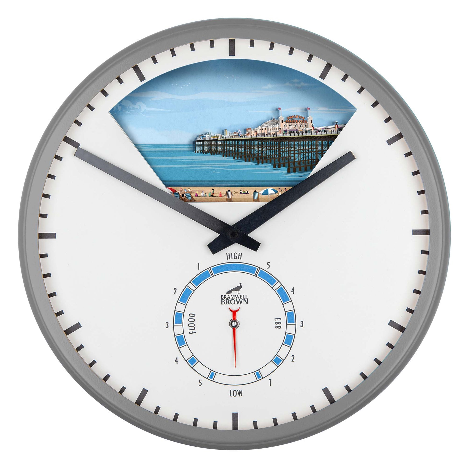 NEW DESIGN: Brighton, East Sussex - Limited Edition Tide Clock - Bramwell Brown Art Clocks