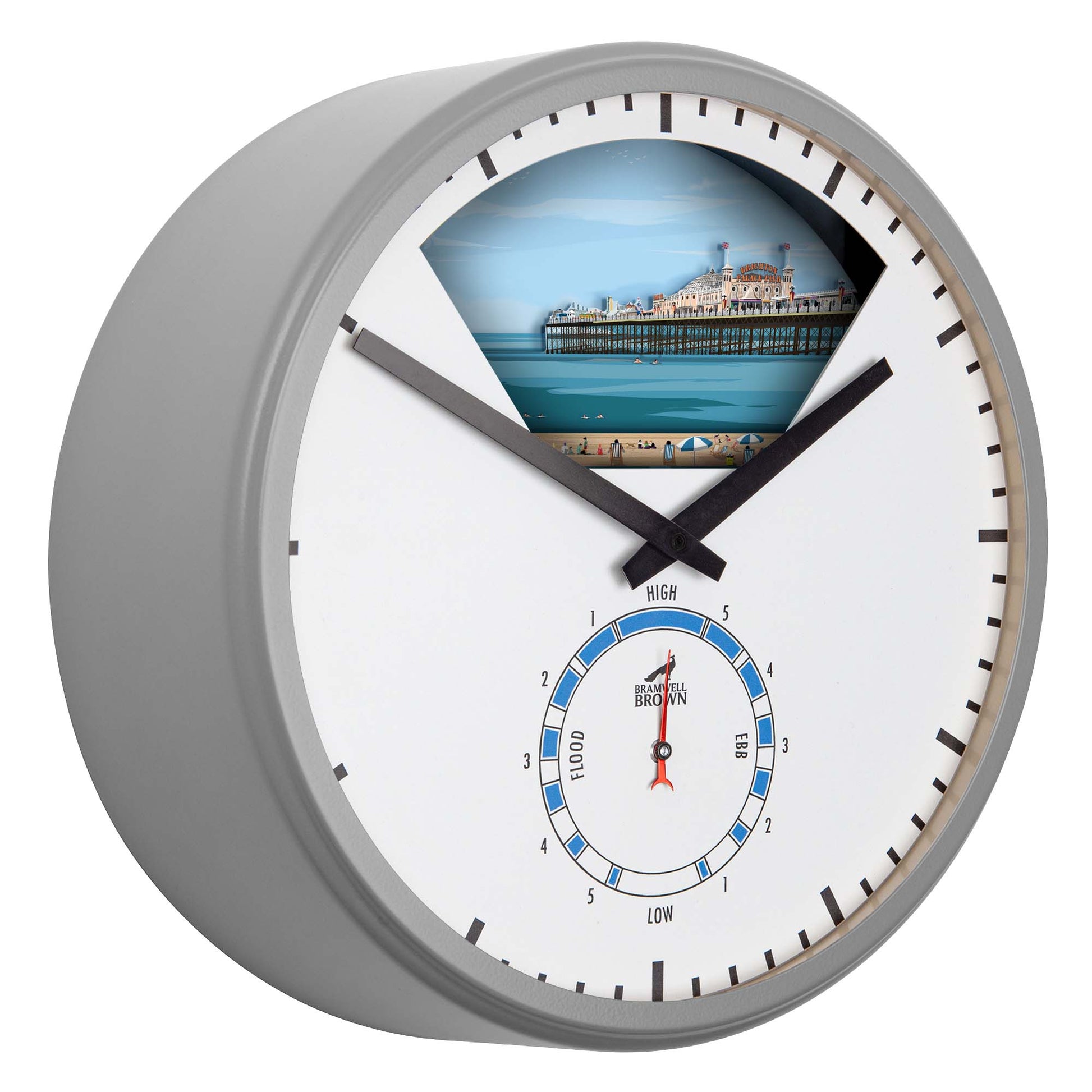 NEW DESIGN: Brighton, East Sussex - Limited Edition Tide Clock - Bramwell Brown Art Clocks
