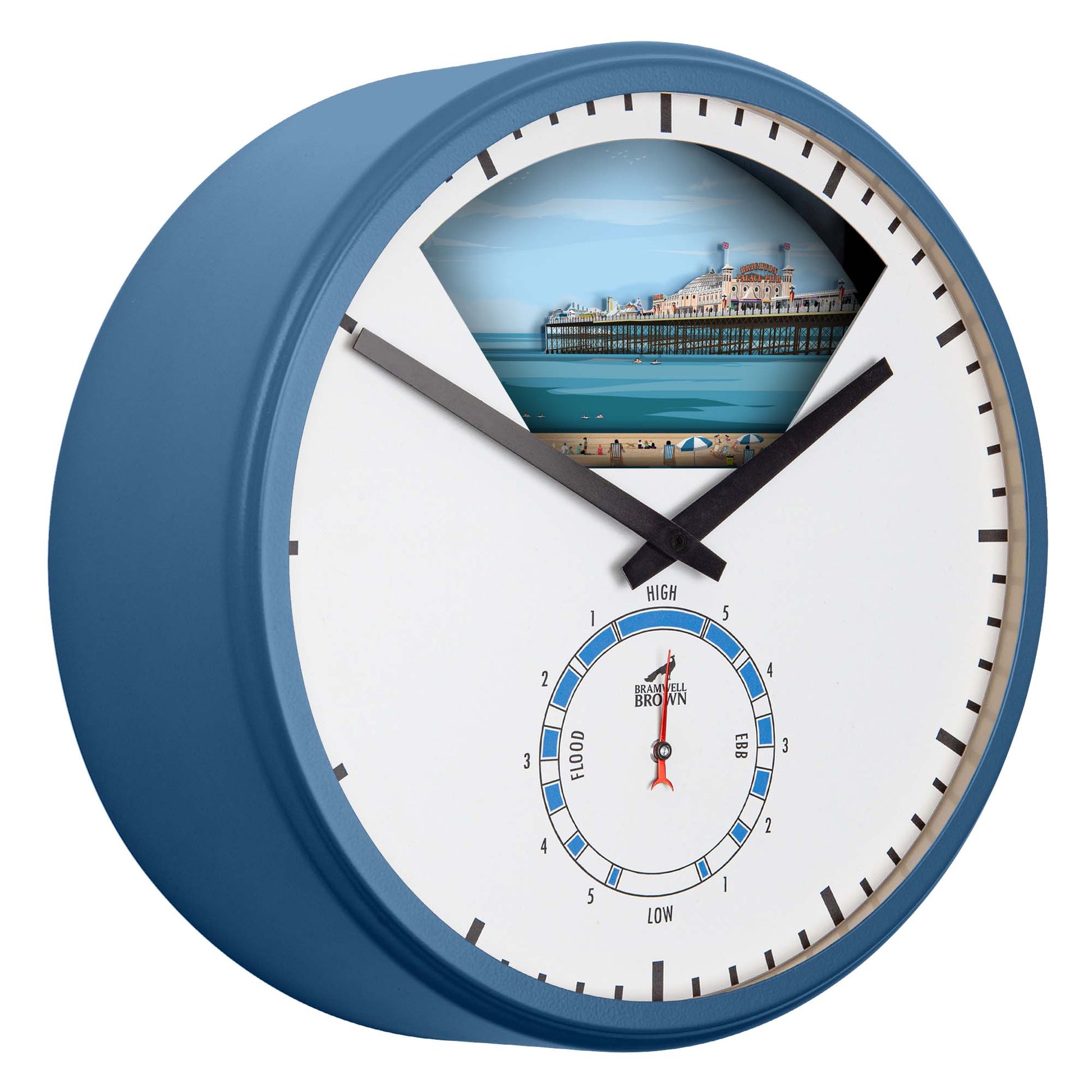 NEW DESIGN: Brighton, East Sussex - Limited Edition Tide Clock - Bramwell Brown Art Clocks