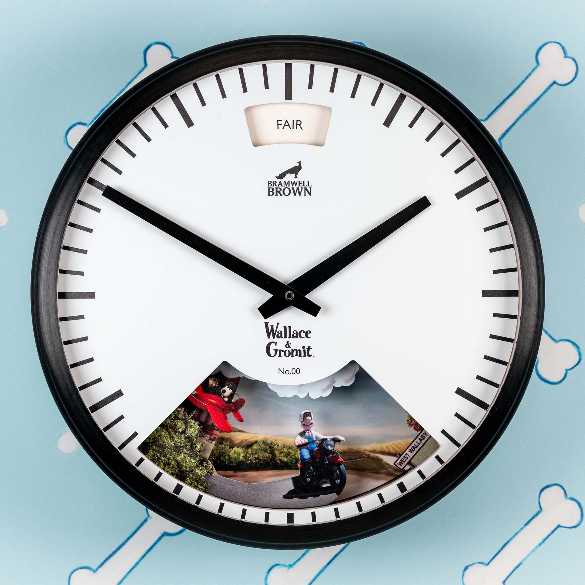 Wallace & Gromit Weather Art Clock - Bramwell Brown Art Clocks