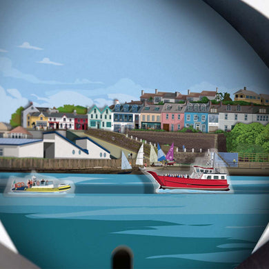Baltimore, West Cork - Limited Edition Tide Clock - Bramwell Brown Art Clocks