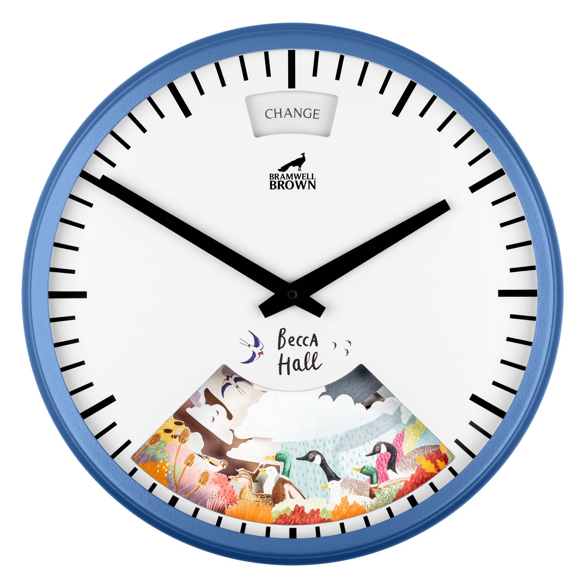 Forecast in Flight Weather Clock by Becca Hall ||| Summer Blue
