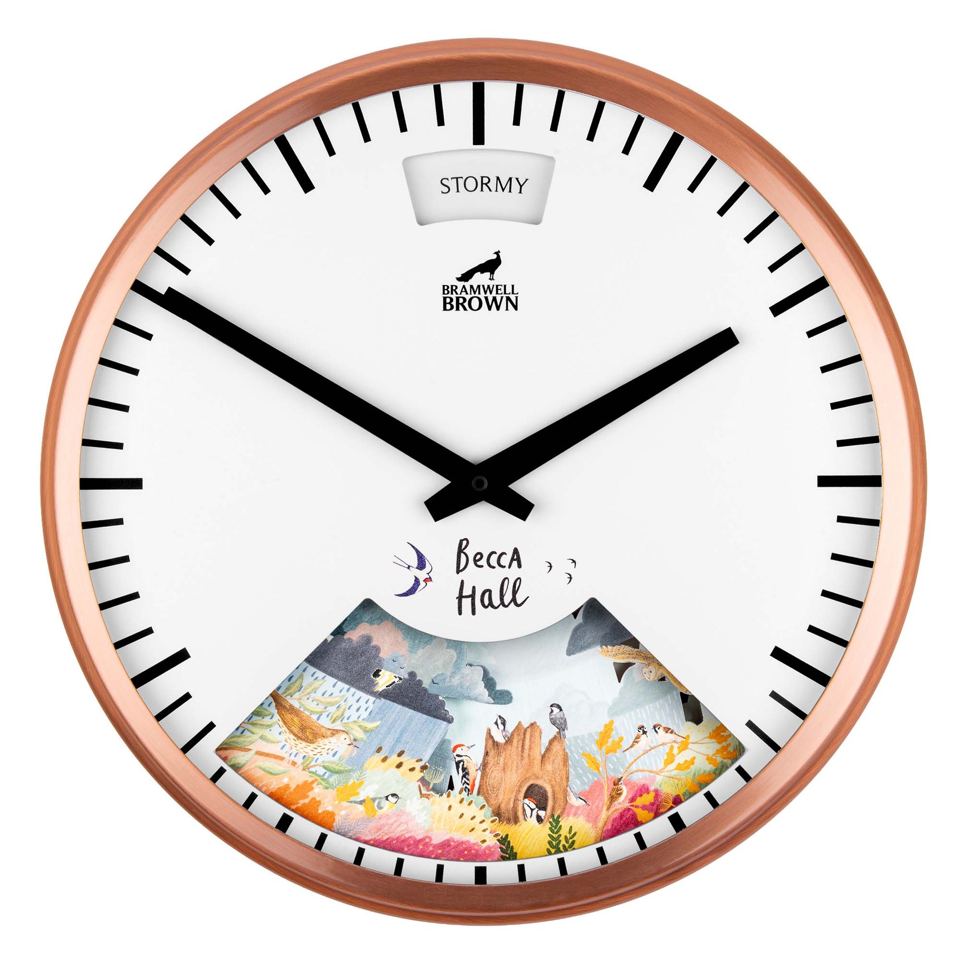 Forecast in Flight Weather Clock by Becca Hall ||| Copper Plated
