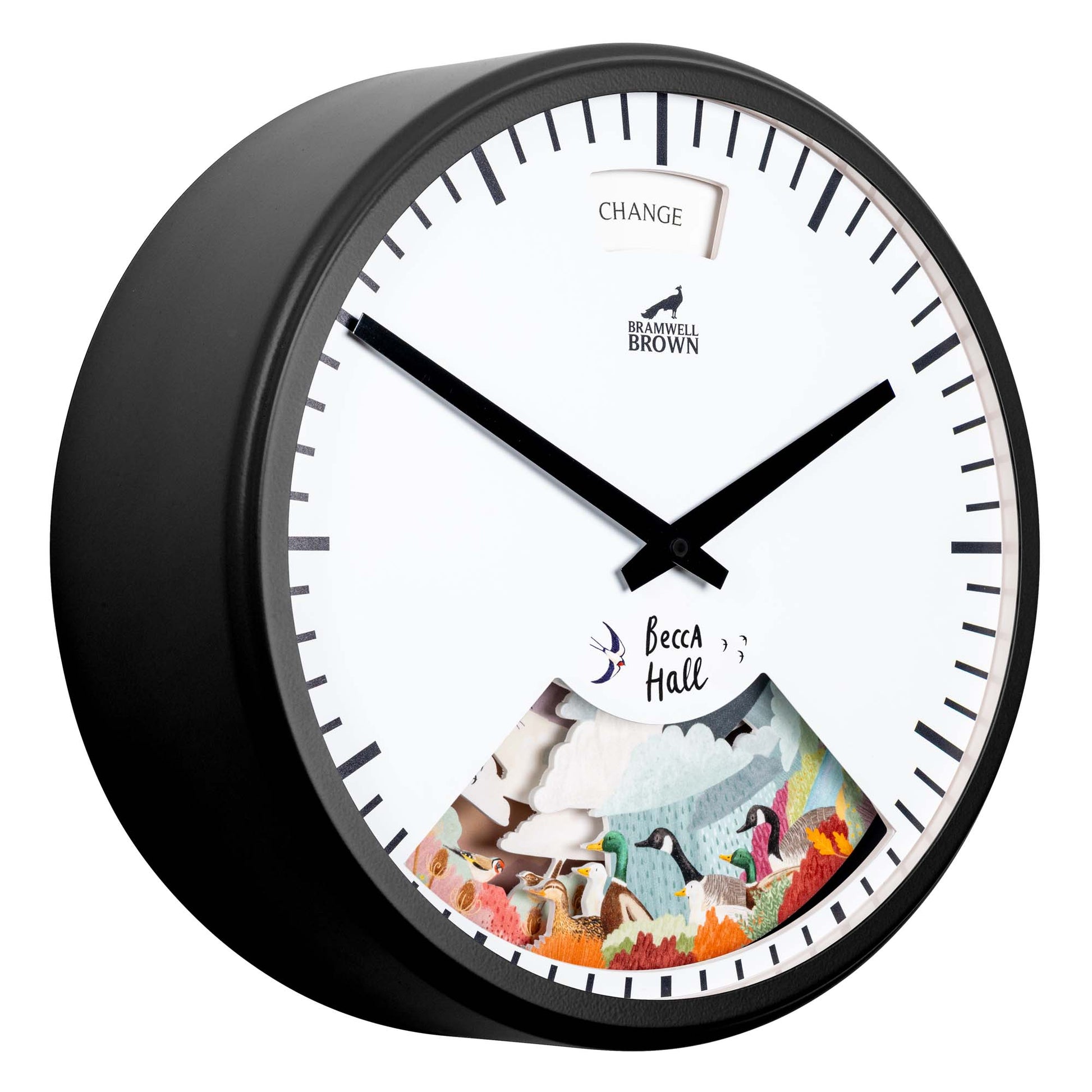 Forecast in Flight Weather Clock by Becca Hall ||| Midnight Black