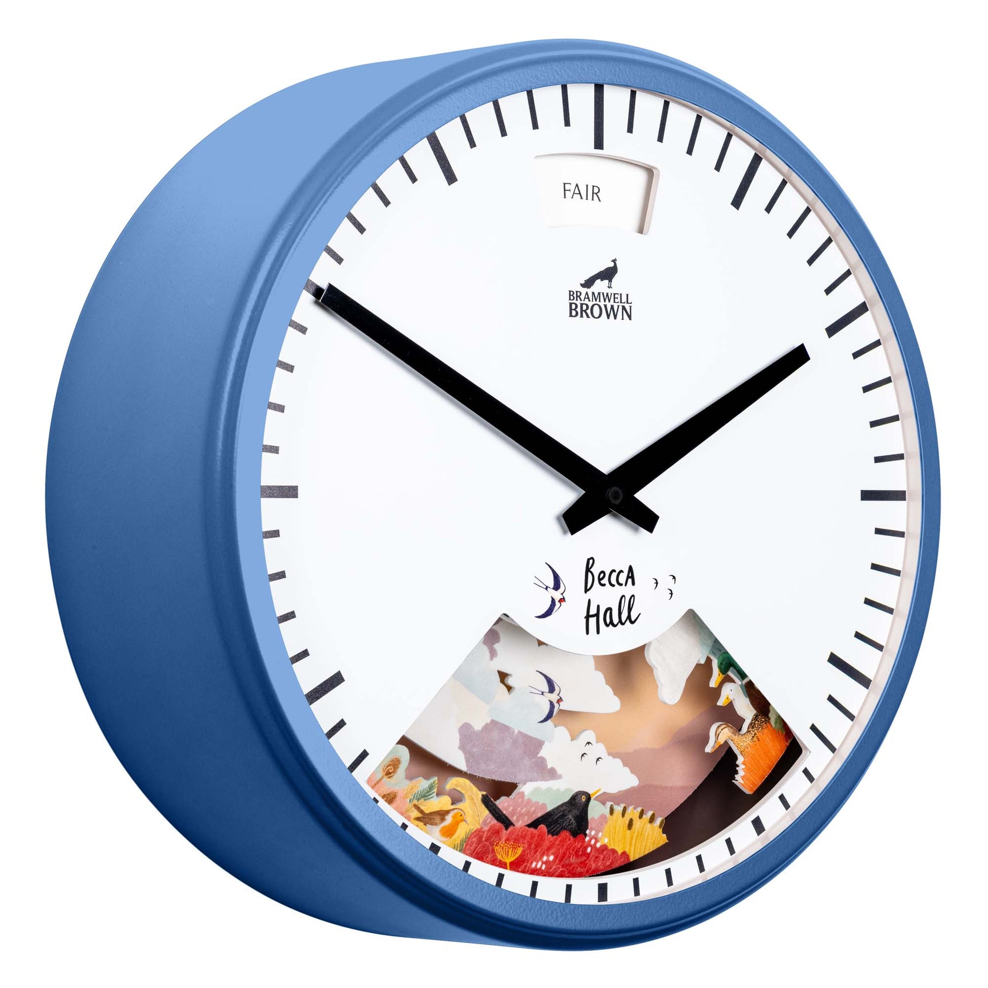 Forecast in Flight Weather Clock by Becca Hall ||| Summer Blue