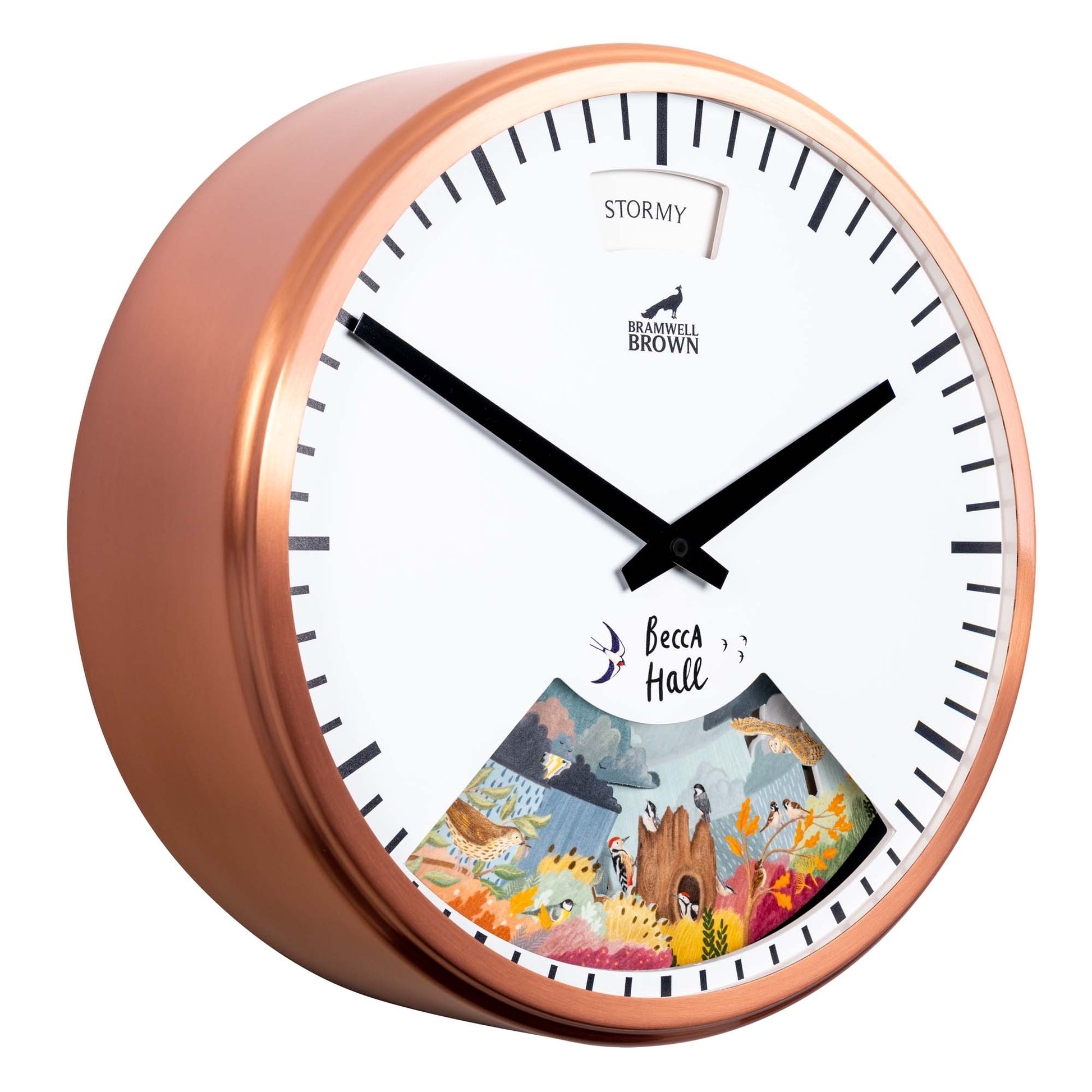 Forecast in Flight Weather Clock by Becca Hall ||| Copper Plated