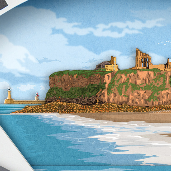 Tynemouth Tide Art Clock Design - Pre-order (now closed) - Bramwell Brown Art Clocks