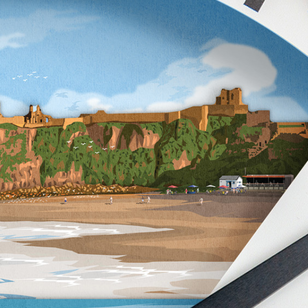 Tynemouth Tide Art Clock Design - Pre-order (now closed) - Bramwell Brown Art Clocks