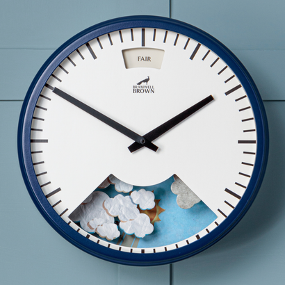 Downpour Blue Weather Clock