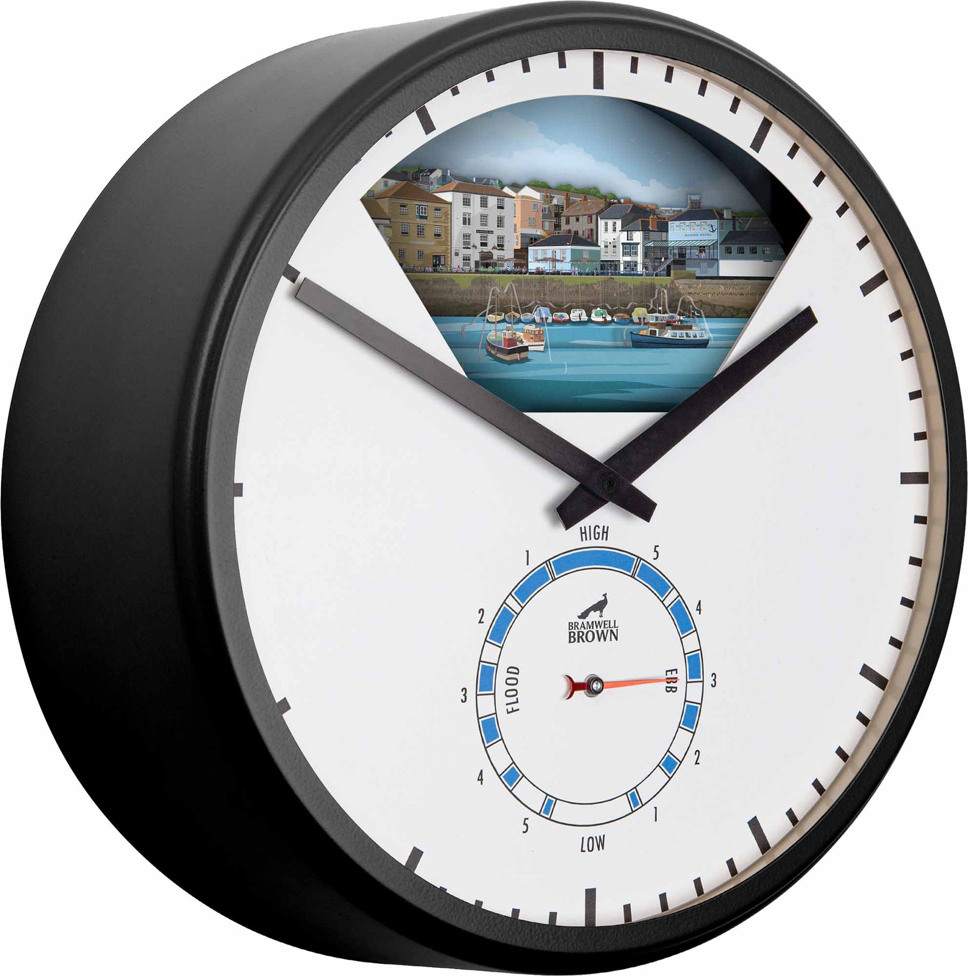 Falmouth, Cornwall - Limited Edition Tide Clock - Bramwell Brown Art Clocks
