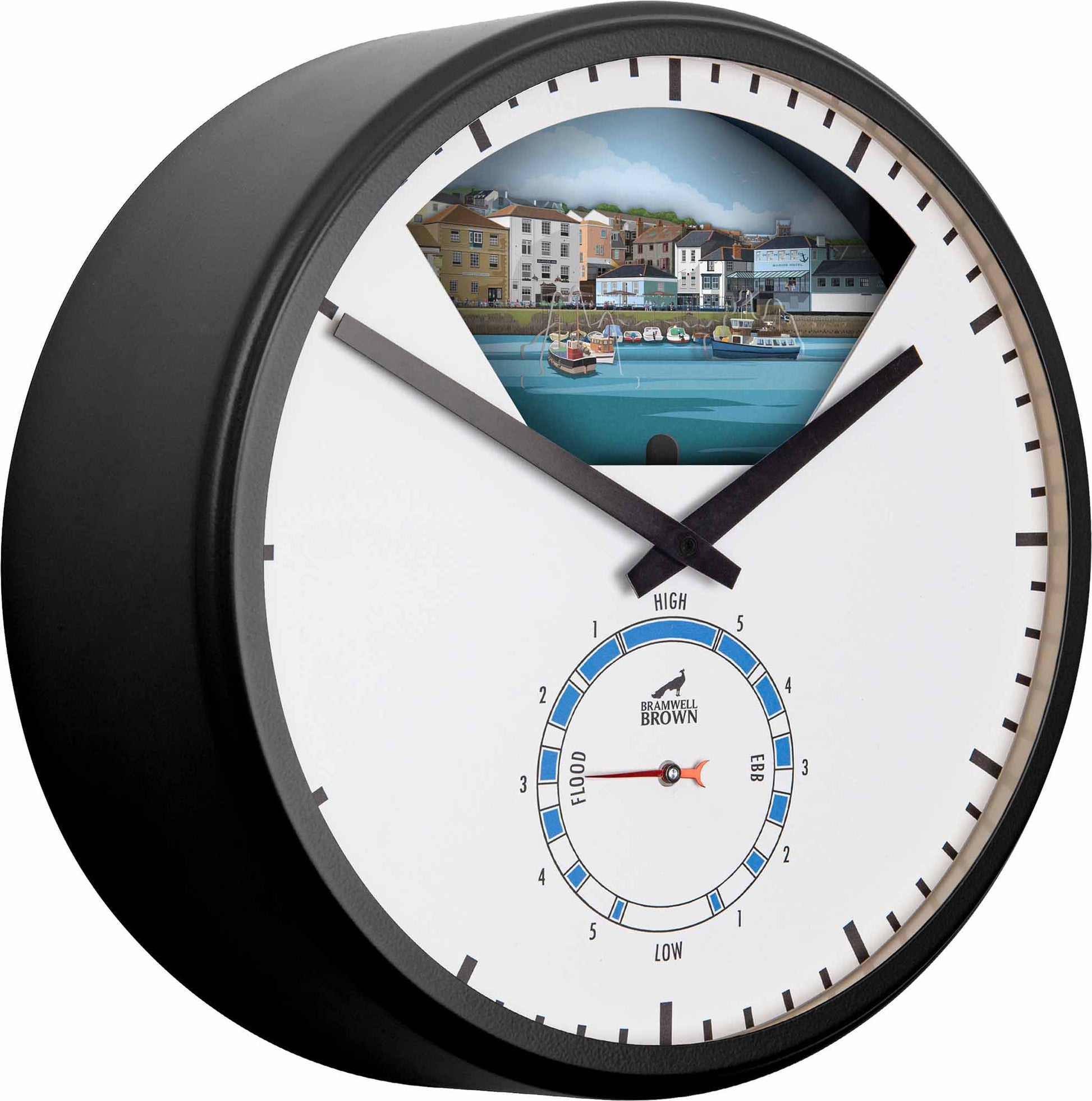 Falmouth, Cornwall - Limited Edition Tide Clock - Bramwell Brown Art Clocks