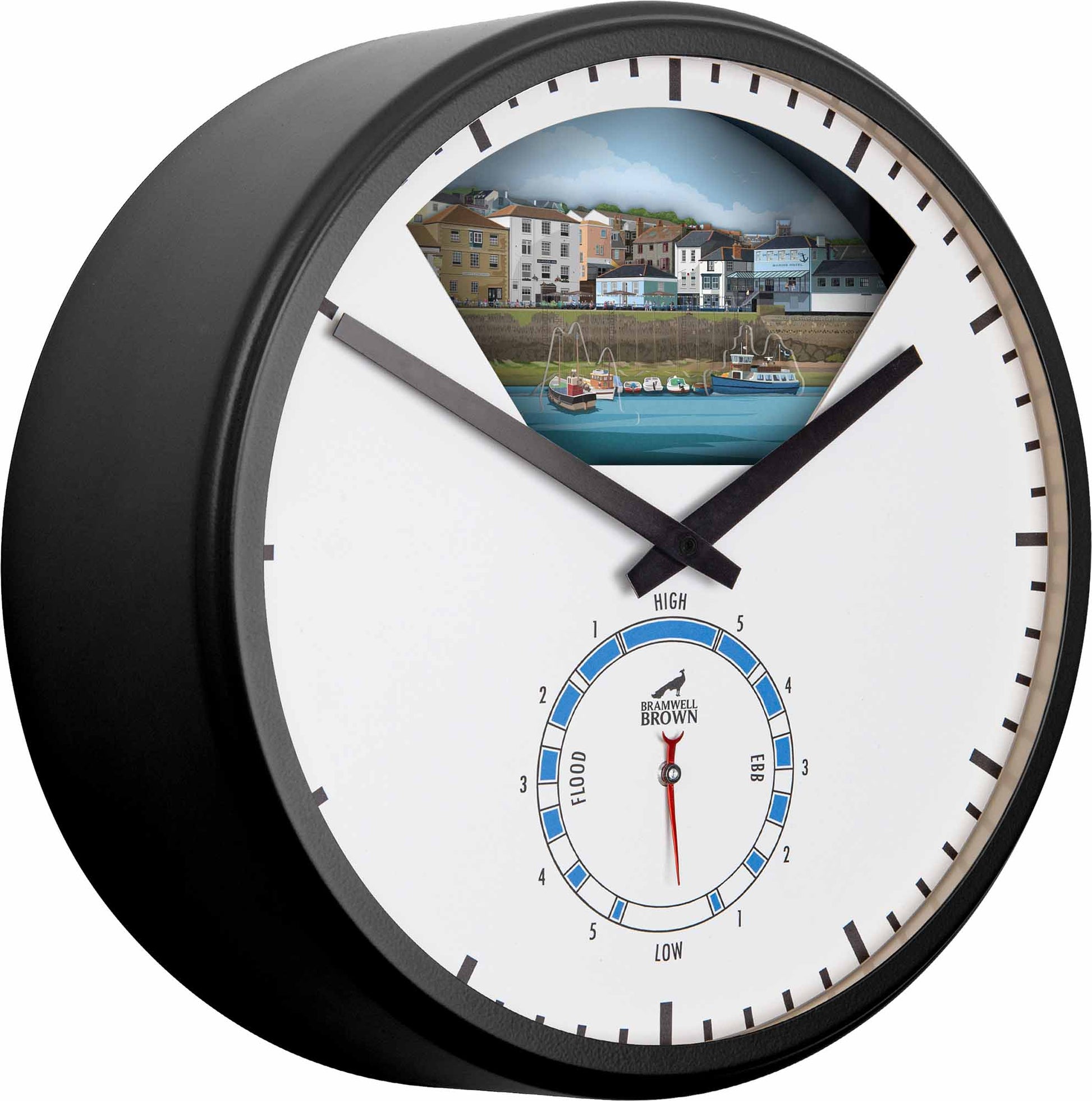 Falmouth, Cornwall - Limited Edition Tide Clock - Bramwell Brown Art Clocks