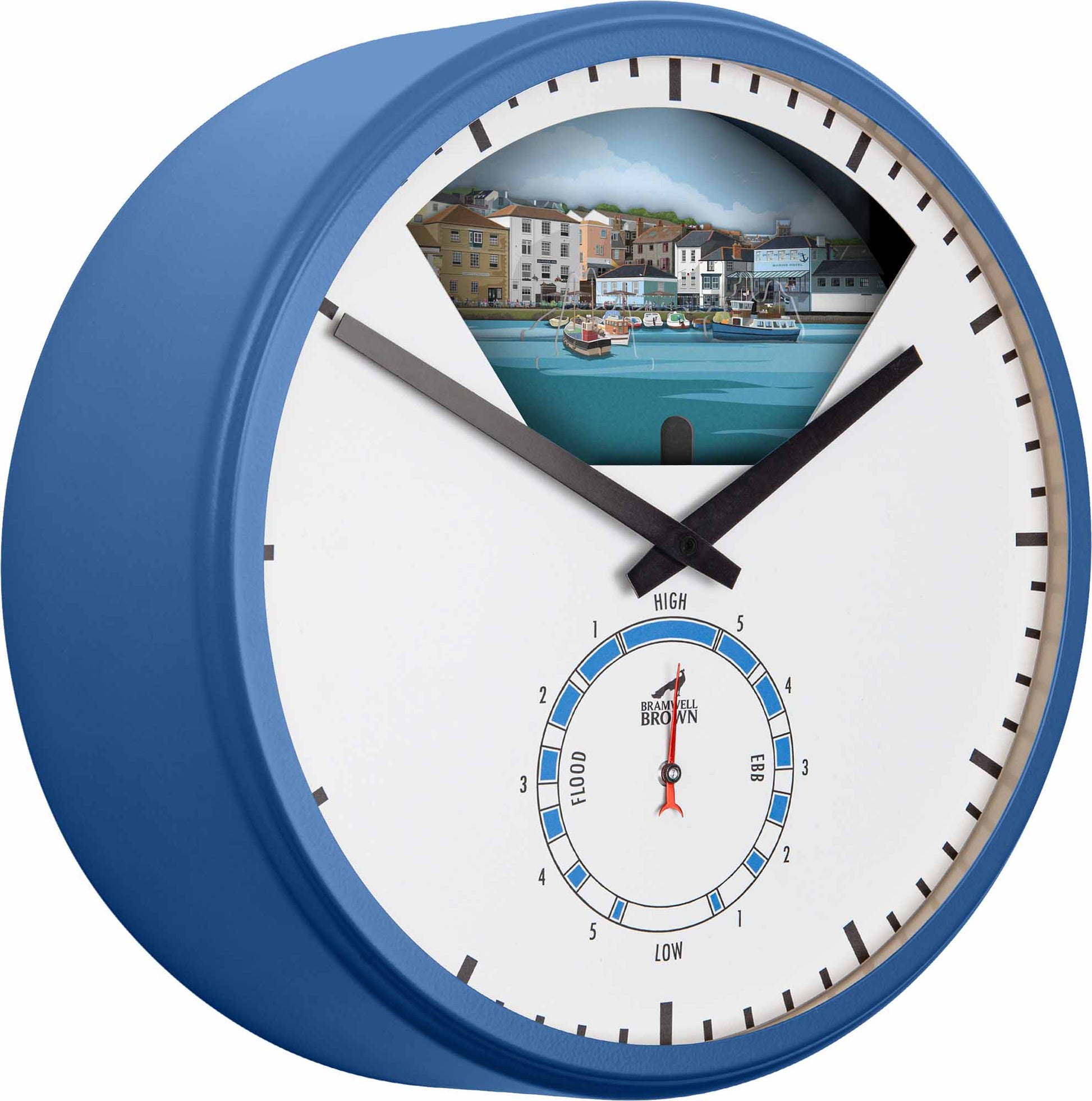 Falmouth, Cornwall - Limited Edition Tide Clock - Bramwell Brown Art Clocks