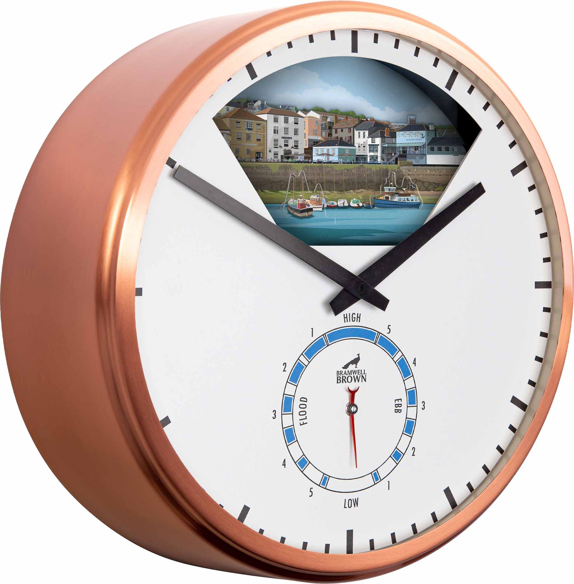 Falmouth, Cornwall - Limited Edition Tide Clock - Bramwell Brown Art Clocks