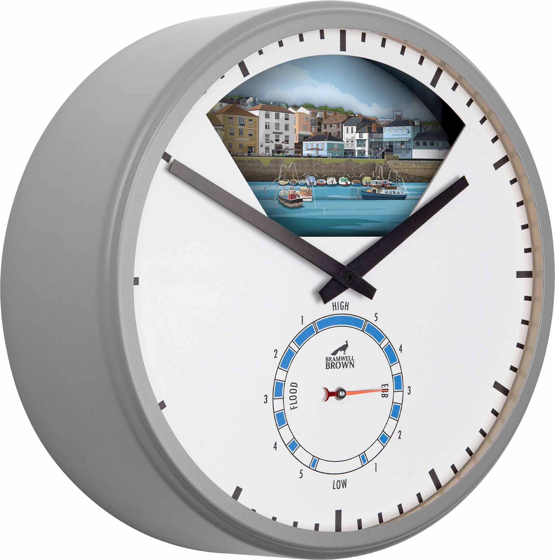 Falmouth, Cornwall - Limited Edition Tide Clock - Bramwell Brown Art Clocks
