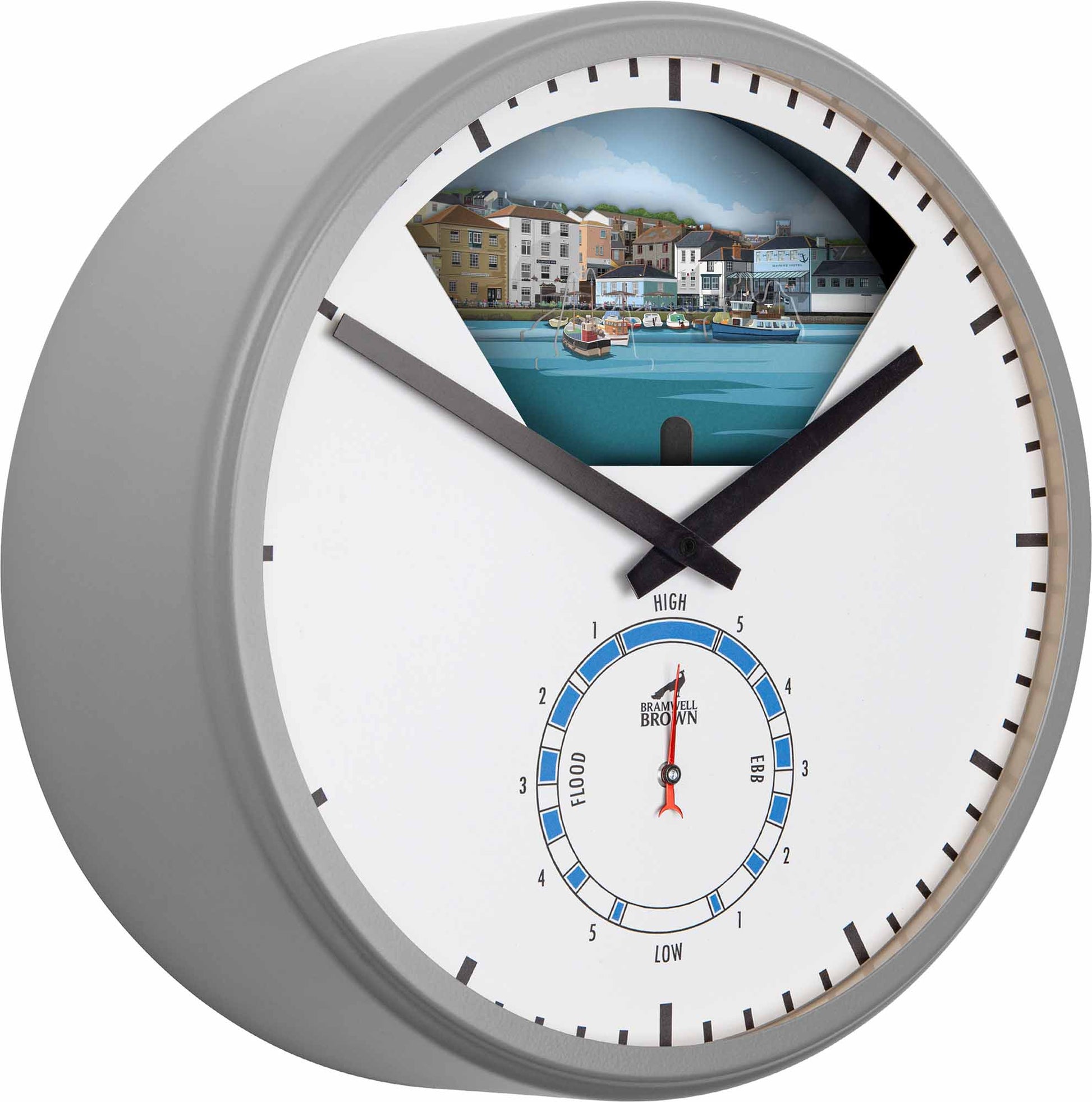 Falmouth, Cornwall - Limited Edition Tide Clock - Bramwell Brown Art Clocks