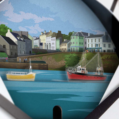 Roundstone Harbour - Limited Edition Tide Clock - Bramwell Brown Art Clocks