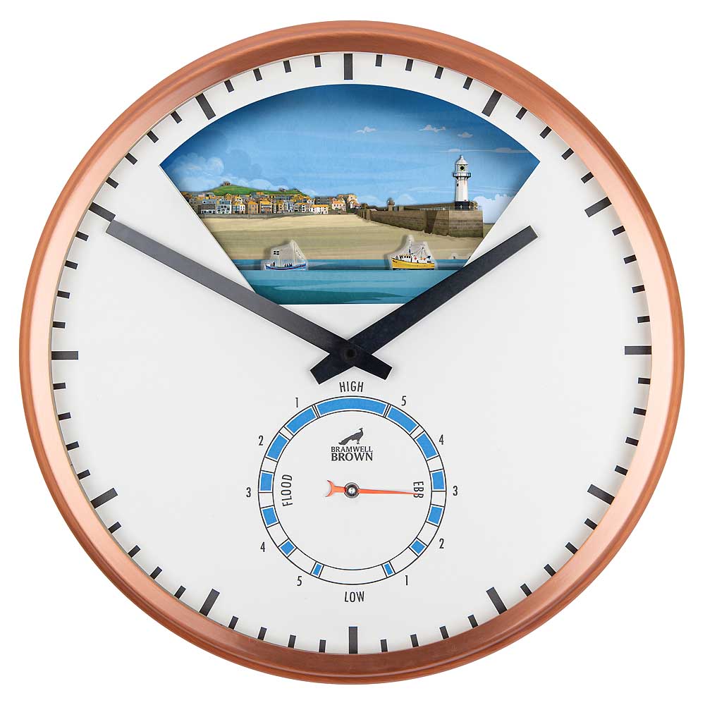 St Ives, Cornwall - Limited Edition Tide Clock - Bramwell Brown Art Clocks