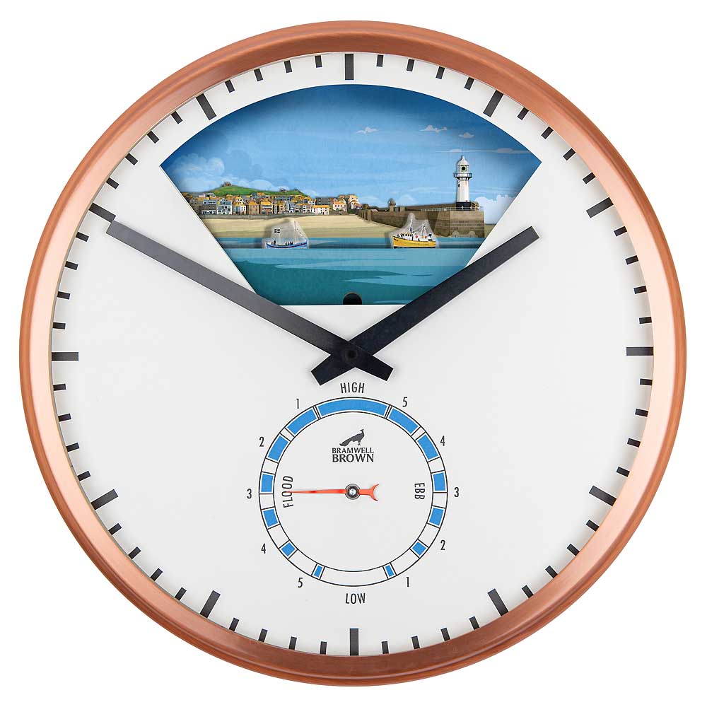 St Ives, Cornwall - Limited Edition Tide Clock - Bramwell Brown Art Clocks