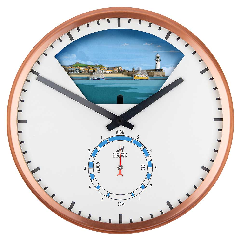 St Ives, Cornwall - Limited Edition Tide Clock - Bramwell Brown Art Clocks